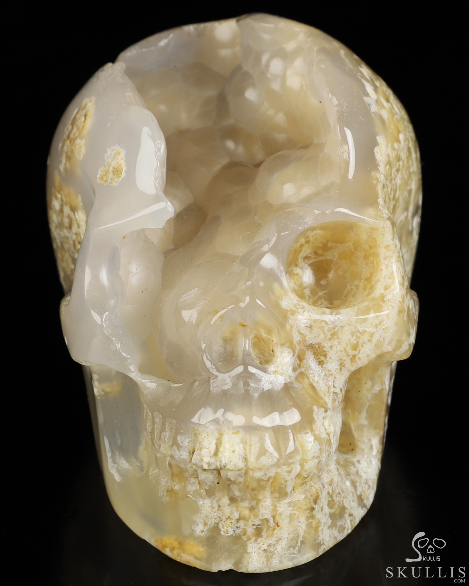 3.1" Green Moss Agate Geode Hand Carved Crystal Skull, Realistic, Crystal Healing 3.1" Green Moss Agate Geode Hand Carved Crystal Skull, Realistic, Crystal Healing