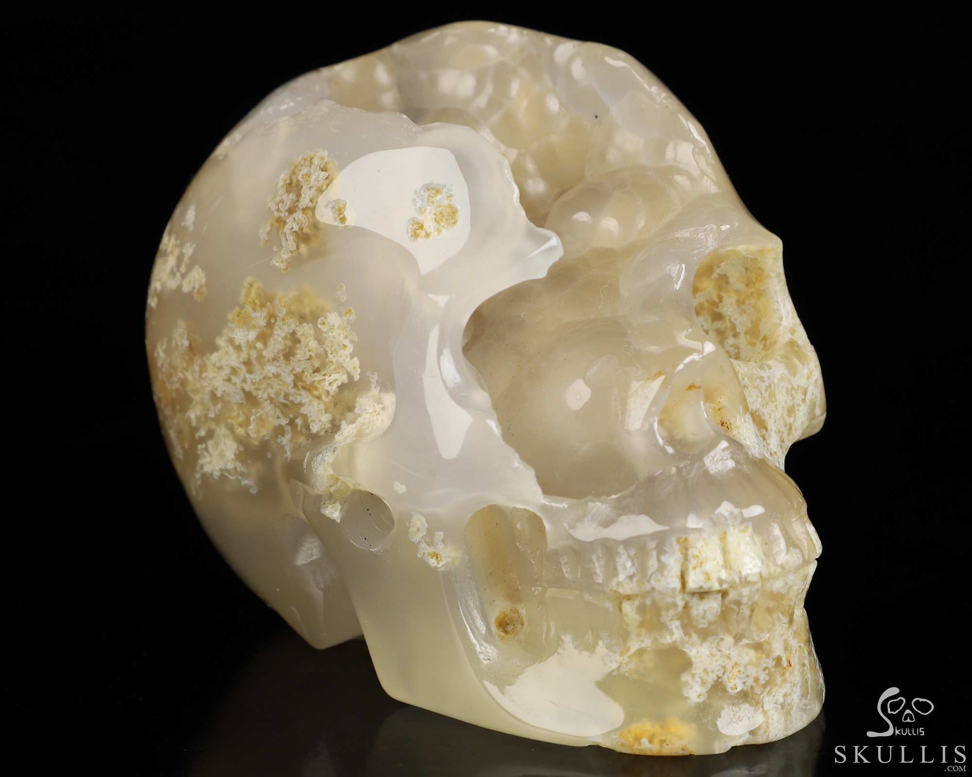 3.1" Green Moss Agate Geode Hand Carved Crystal Skull, Realistic, Crystal Healing 3.1" Green Moss Agate Geode Hand Carved Crystal Skull, Realistic, Crystal Healing