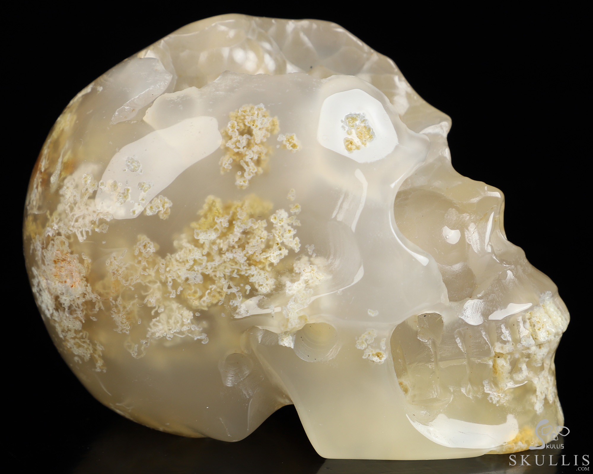 3.1" Green Moss Agate Geode Hand Carved Crystal Skull, Realistic, Crystal Healing 3.1" Green Moss Agate Geode Hand Carved Crystal Skull, Realistic, Crystal Healing