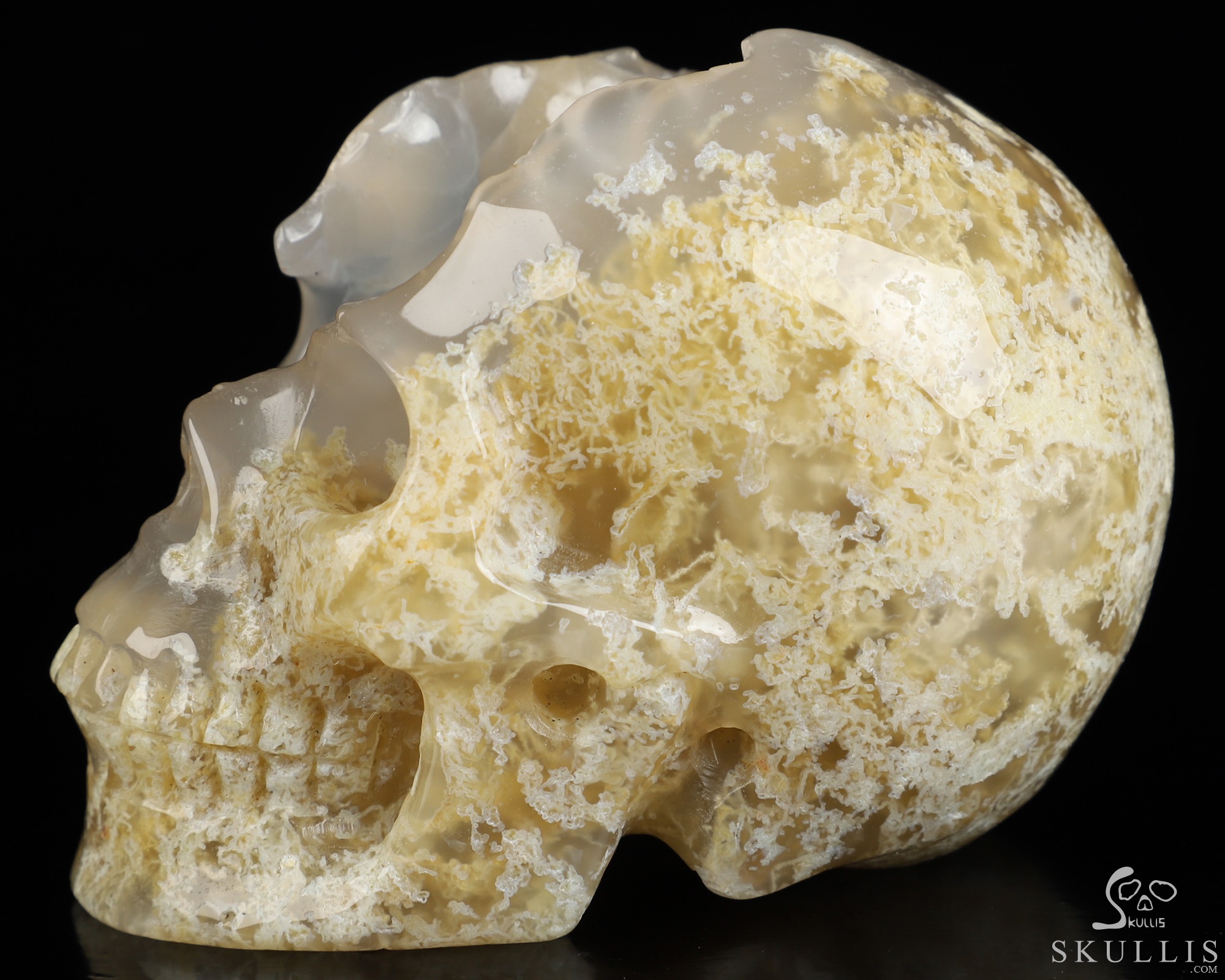 3.1" Green Moss Agate Geode Hand Carved Crystal Skull, Realistic, Crystal Healing 3.1" Green Moss Agate Geode Hand Carved Crystal Skull, Realistic, Crystal Healing