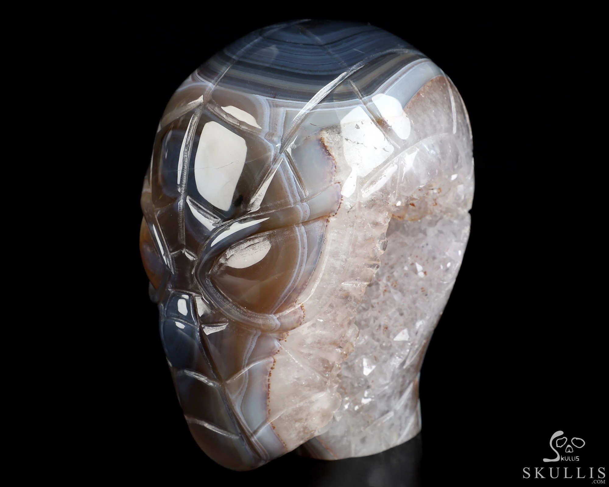 4.9" Premium Brazilian Agate Geode Hand Carved Crystal Spider Man Fine Art Sculpture, Crystal Healing 4.9" Premium Brazilian Agate Geode Hand Carved Crystal Spider Man Fine Art Sculpture, Crystal Healing