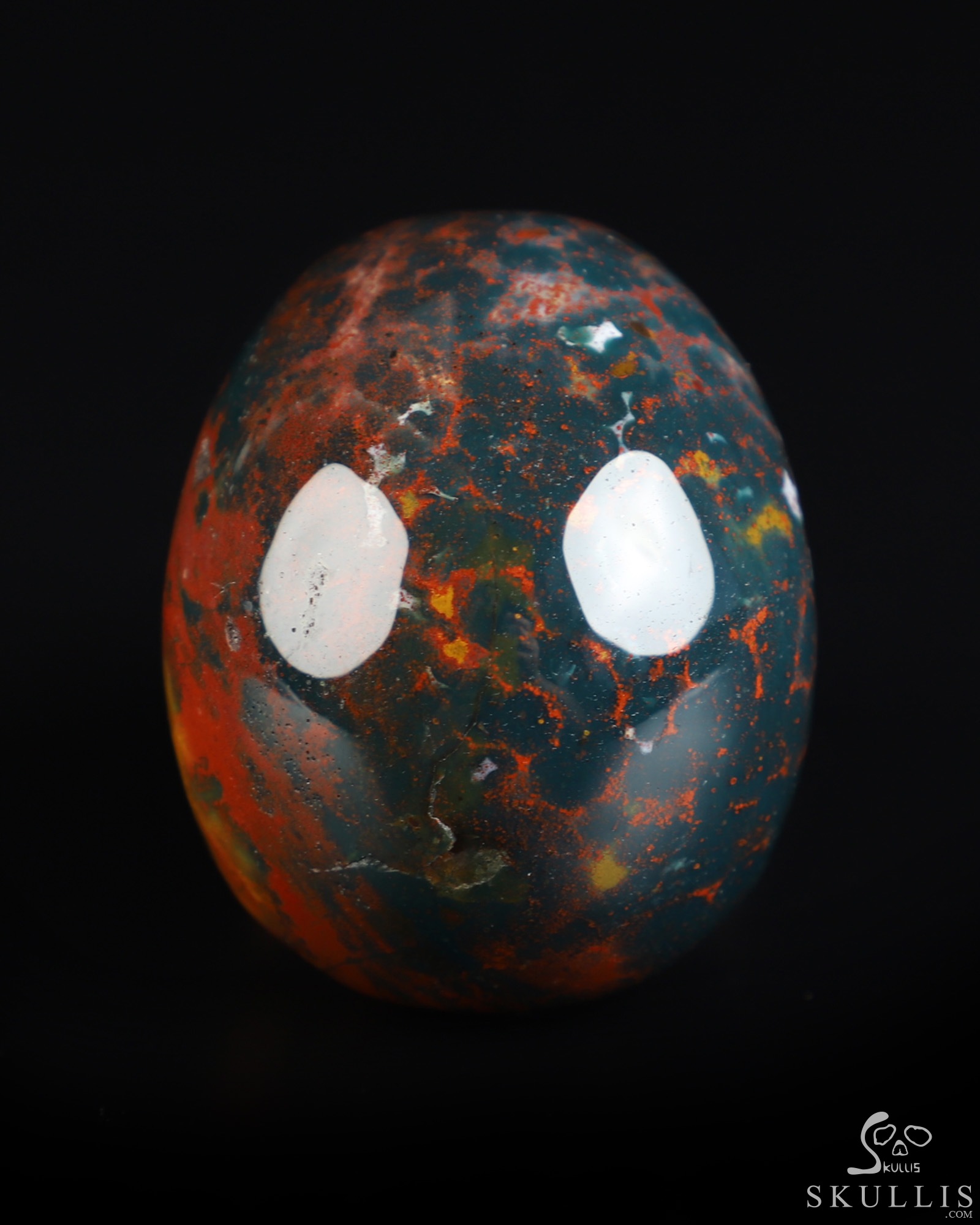 2.0" Bloodstone Hand Carved Crystal Skull, Realistic, Crystal Healing 2.0" Bloodstone Hand Carved Crystal Skull, Realistic, Crystal Healing