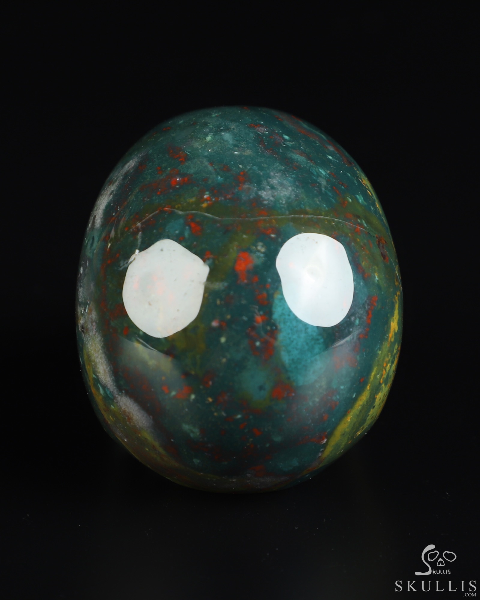 2.0" Bloodstone Hand Carved Crystal Skull, Realistic, Crystal Healing 2.0" Bloodstone Hand Carved Crystal Skull, Realistic, Crystal Healing