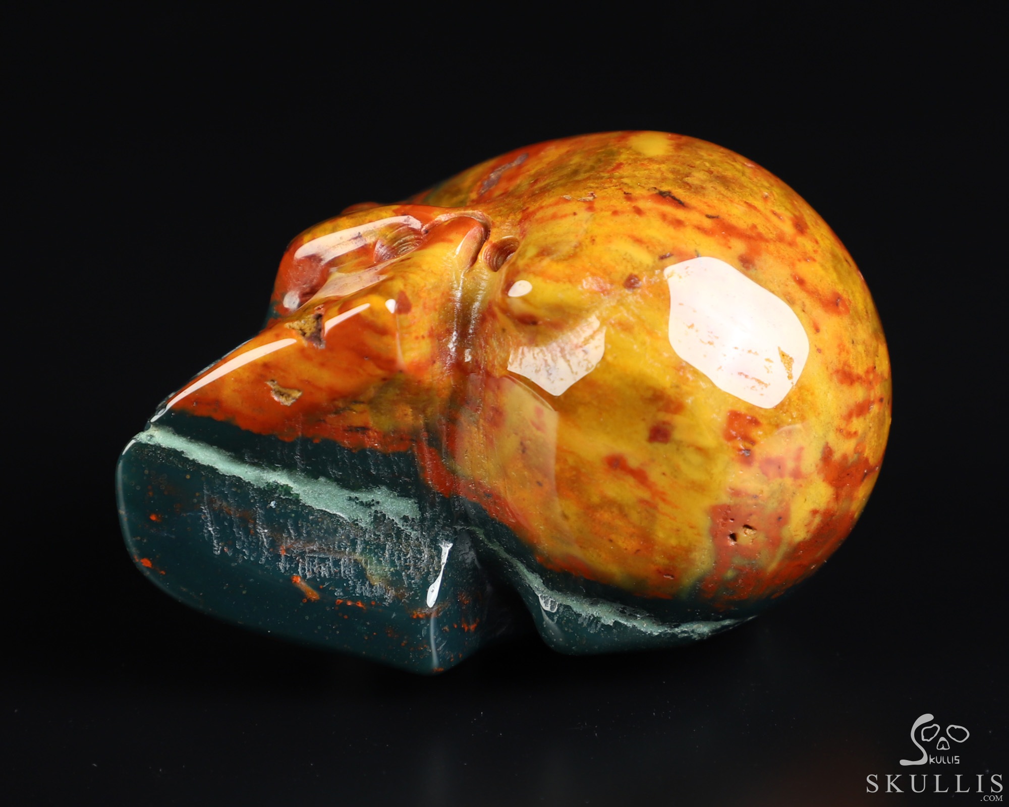 2.0" Bloodstone Hand Carved Crystal Skull, Realistic, Crystal Healing 2.0" Bloodstone Hand Carved Crystal Skull, Realistic, Crystal Healing