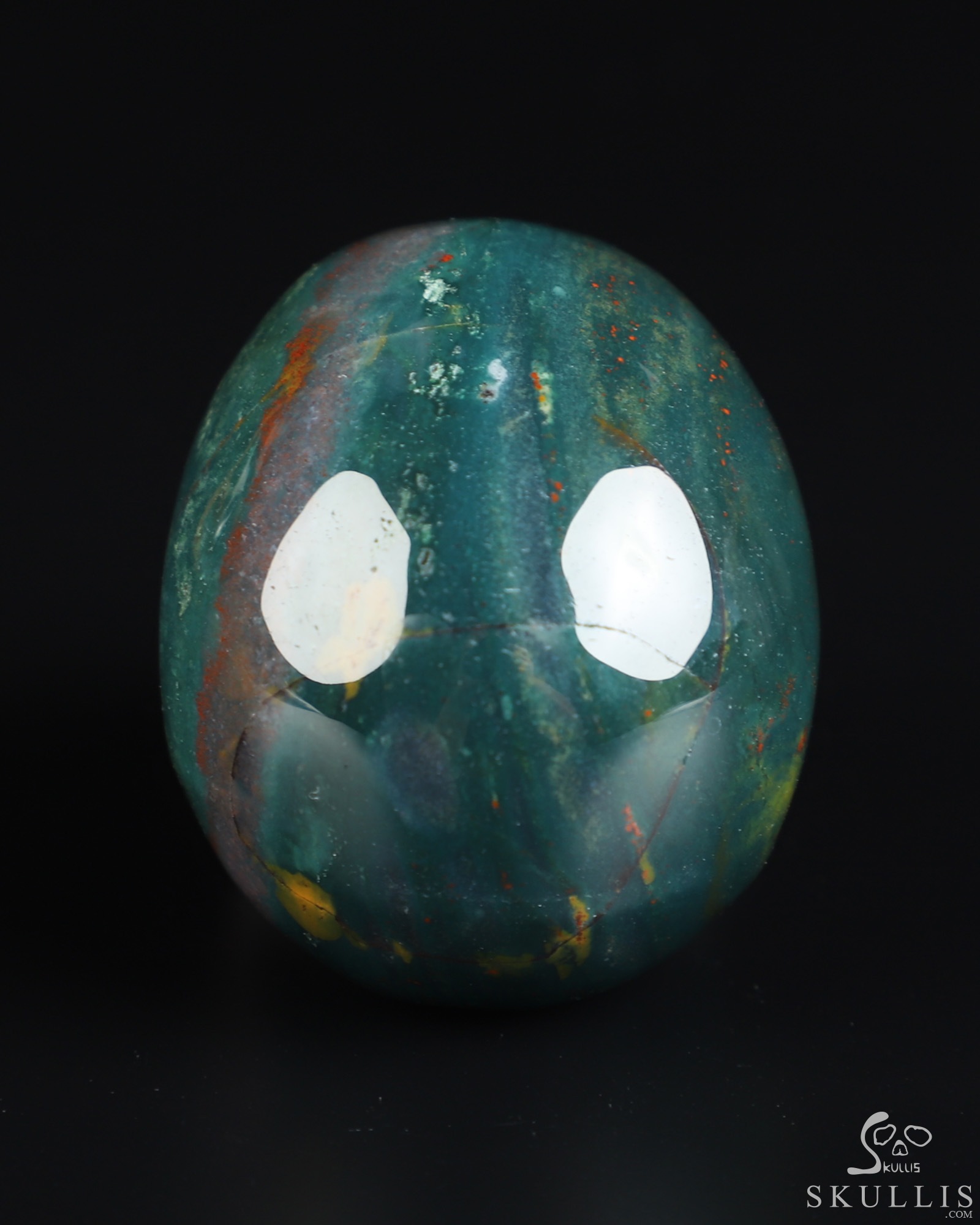 2.0" Bloodstone Hand Carved Crystal Skull, Realistic, Crystal Healing 2.0" Bloodstone Hand Carved Crystal Skull, Realistic, Crystal Healing