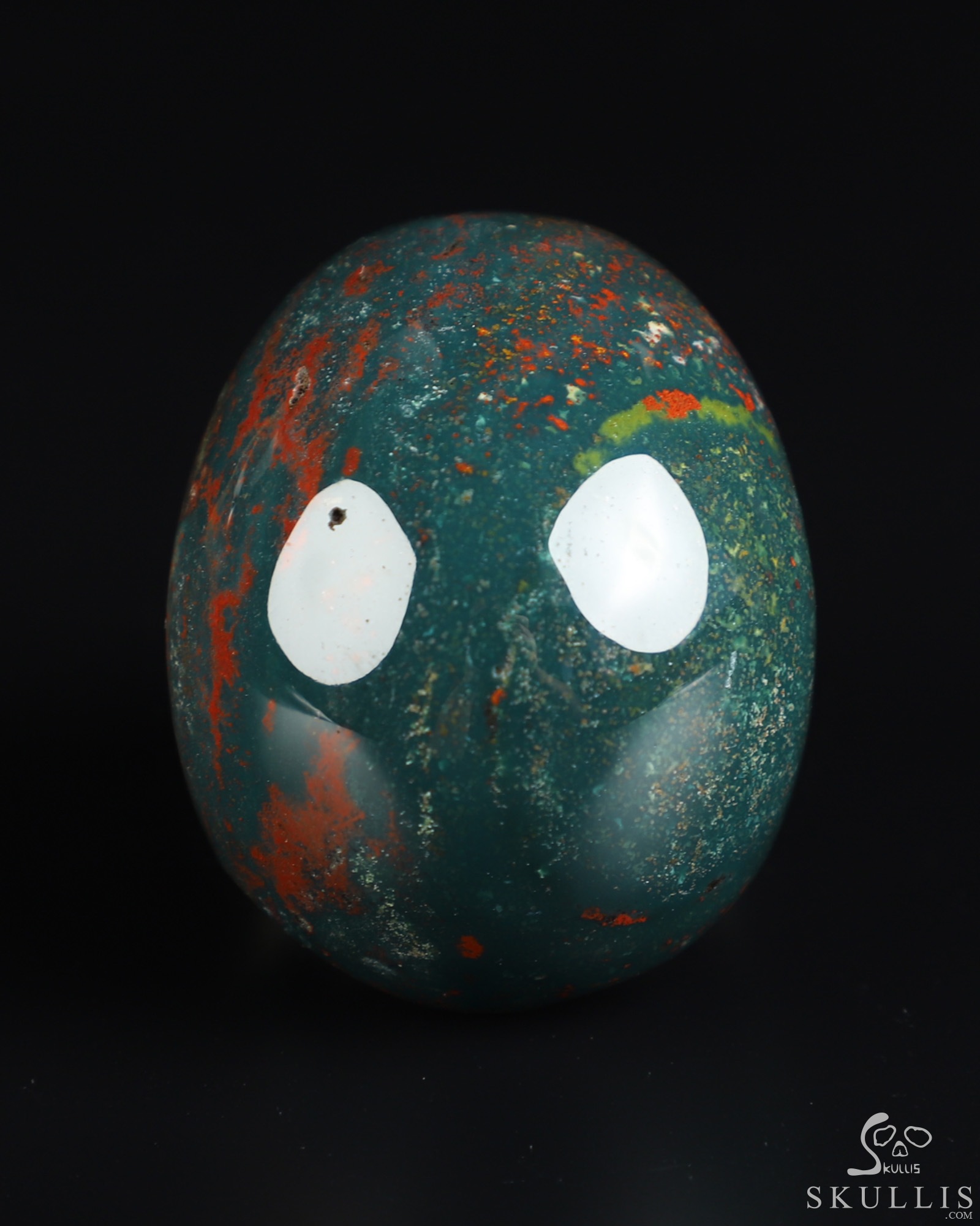 2.0" Bloodstone Hand Carved Crystal Skull, Realistic, Crystal Healing 2.0" Bloodstone Hand Carved Crystal Skull, Realistic, Crystal Healing