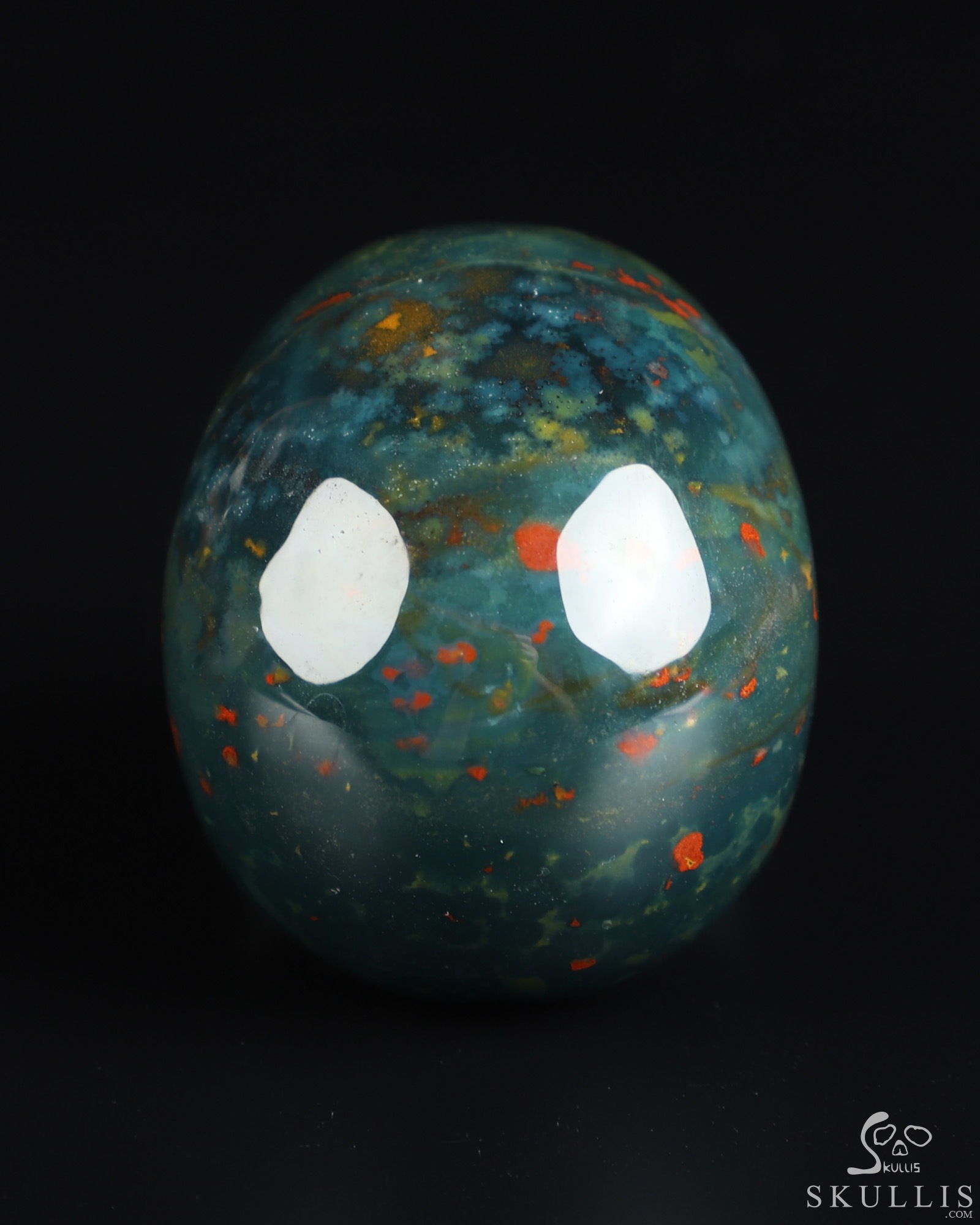 2.0" Bloodstone Hand Carved Crystal Skull, Realistic, Crystal Healing 2.0" Bloodstone Hand Carved Crystal Skull, Realistic, Crystal Healing