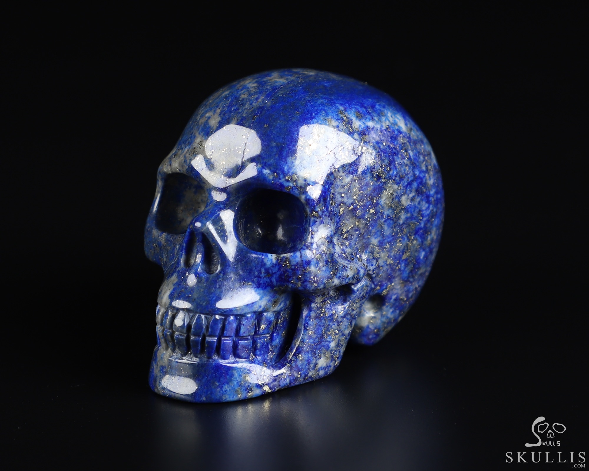Gemstone 1.8" Lapis Lazuli Hand Carved Crystal Skull, Realistic, Crystal Healing Gemstone 1.8" Lapis Lazuli Hand Carved Crystal Skull, Realistic, Crystal Healing