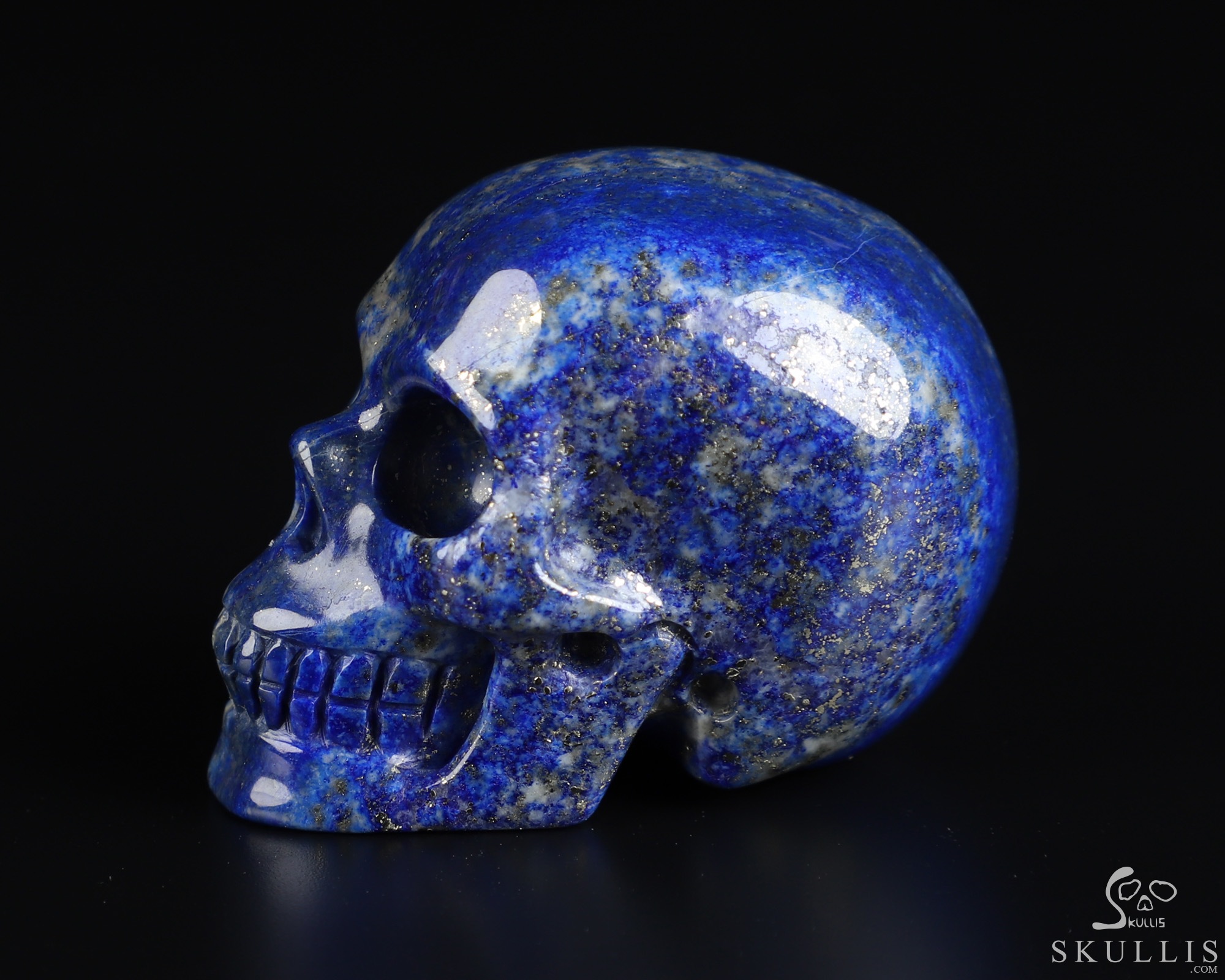 Gemstone 1.8" Lapis Lazuli Hand Carved Crystal Skull, Realistic, Crystal Healing Gemstone 1.8" Lapis Lazuli Hand Carved Crystal Skull, Realistic, Crystal Healing