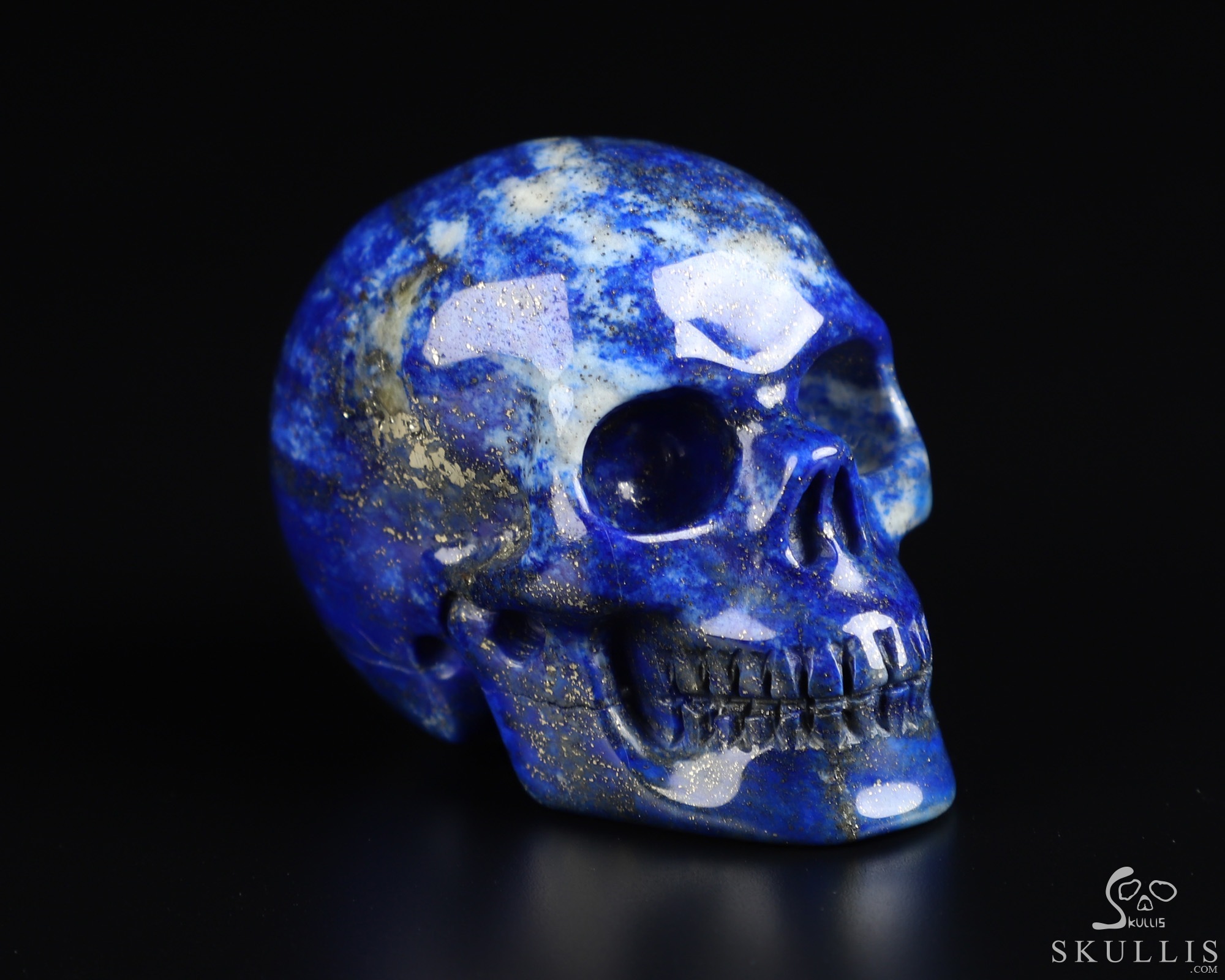 Gemstone 2.0" Lapis Lazuli Hand Carved Crystal Skull, Realistic, Crystal Healing Gemstone 2.0" Lapis Lazuli Hand Carved Crystal Skull, Realistic, Crystal Healing
