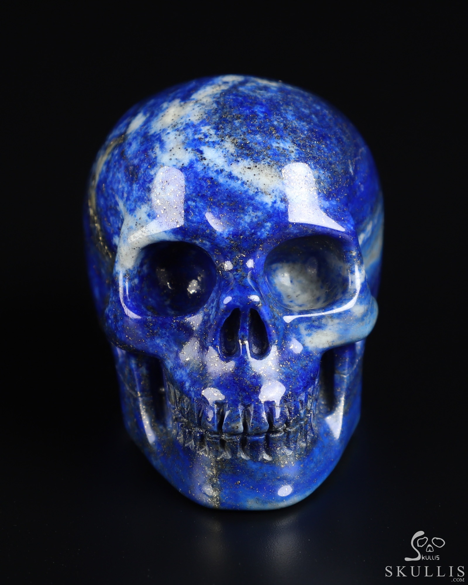 Gemstone 2.0" Lapis Lazuli Hand Carved Crystal Skull, Realistic, Crystal Healing Gemstone 2.0" Lapis Lazuli Hand Carved Crystal Skull, Realistic, Crystal Healing