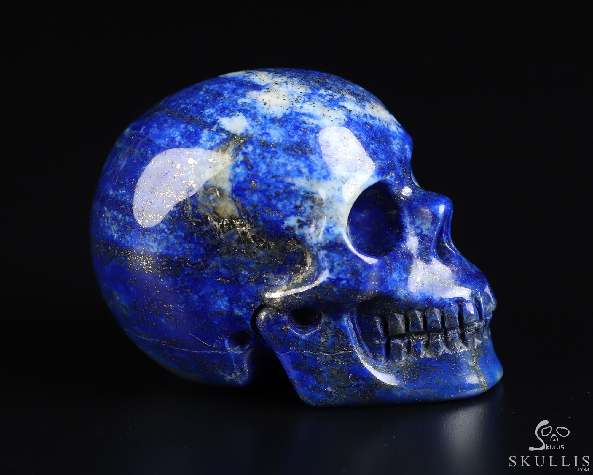 Gemstone 2.0" Lapis Lazuli Hand Carved Crystal Skull, Realistic, Crystal Healing Gemstone 2.0" Lapis Lazuli Hand Carved Crystal Skull, Realistic, Crystal Healing