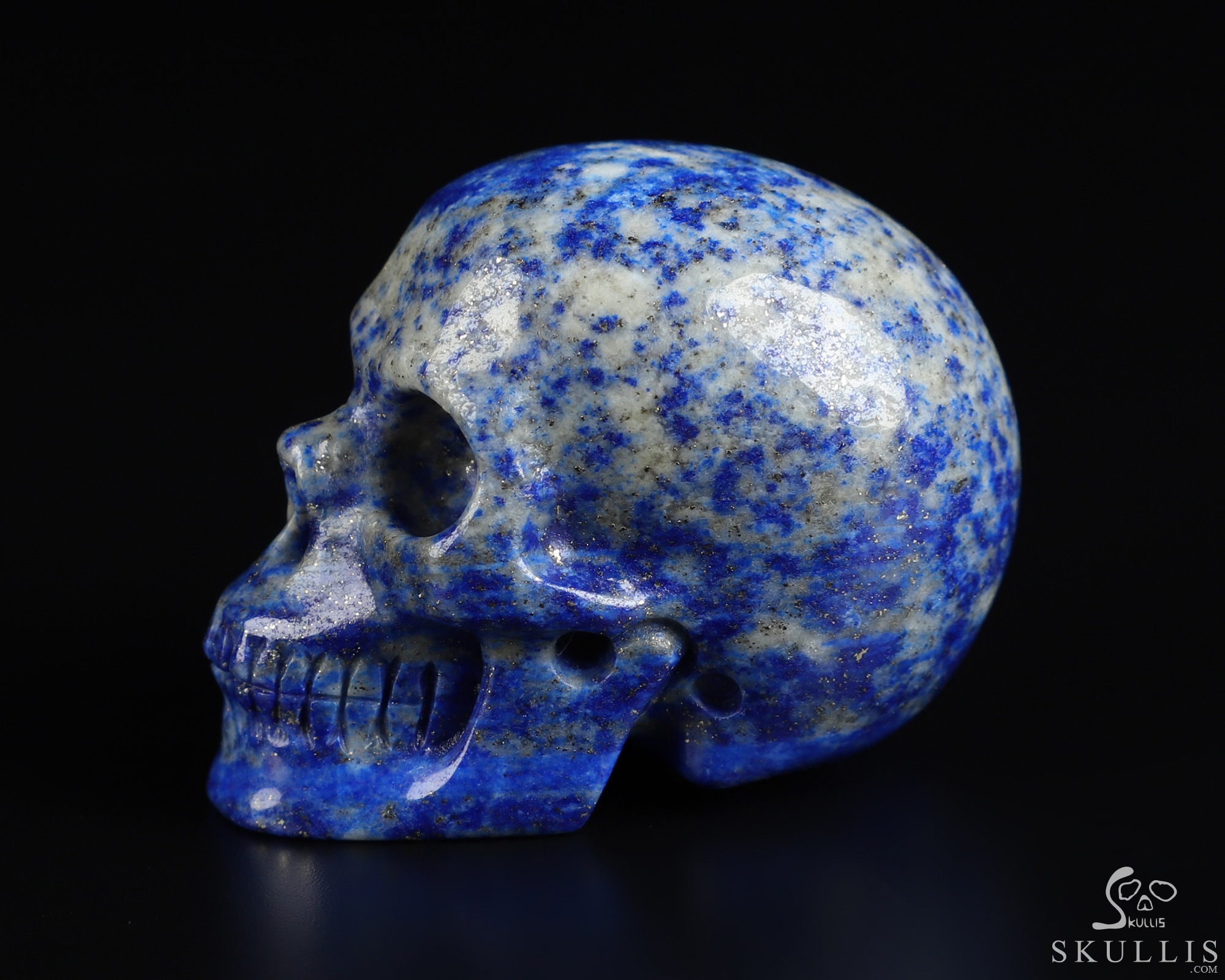 Gemstone 2.0" Lapis Lazuli Hand Carved Crystal Skull, Realistic, Crystal Healing Gemstone 2.0" Lapis Lazuli Hand Carved Crystal Skull, Realistic, Crystal Healing