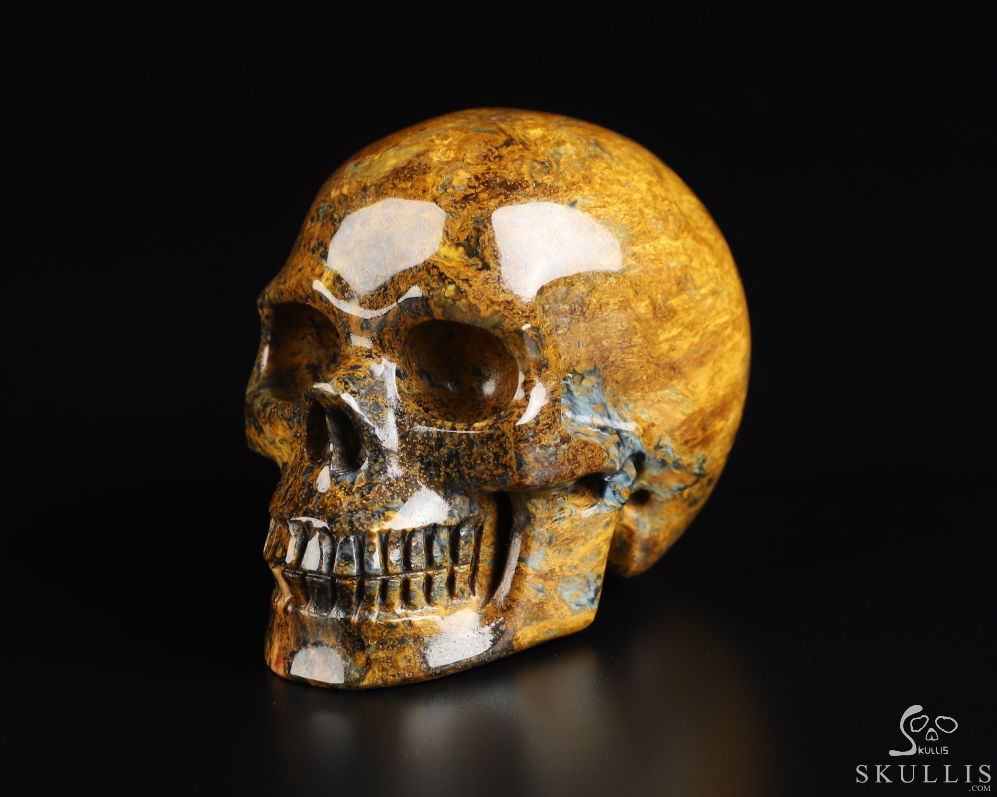 2.0" Pietersite Hand Carved Crystal Skull, Realistic, Crystal Healing 2.0" Pietersite Hand Carved Crystal Skull, Realistic, Crystal Healing