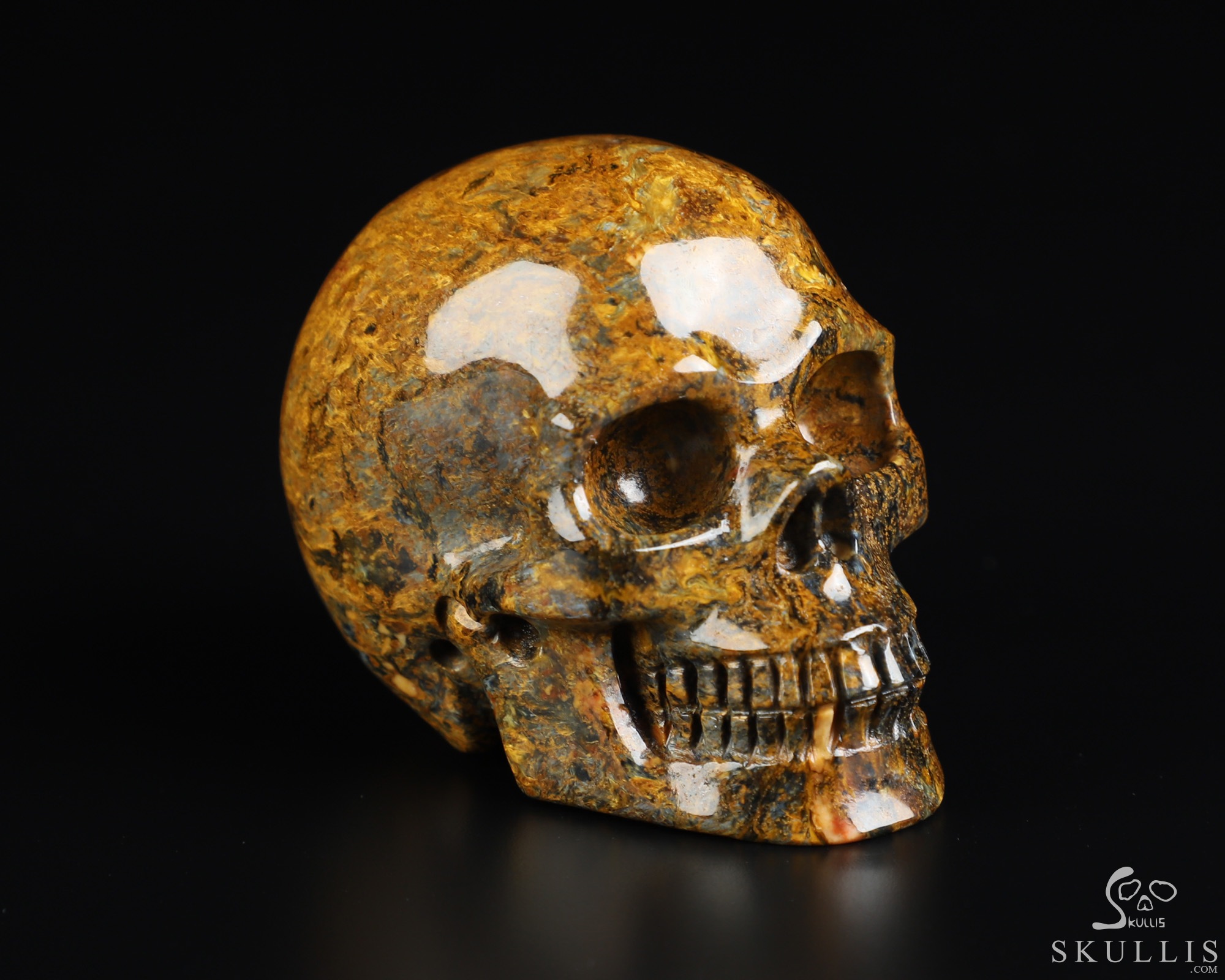 2.0" Pietersite Hand Carved Crystal Skull, Realistic, Crystal Healing 2.0" Pietersite Hand Carved Crystal Skull, Realistic, Crystal Healing