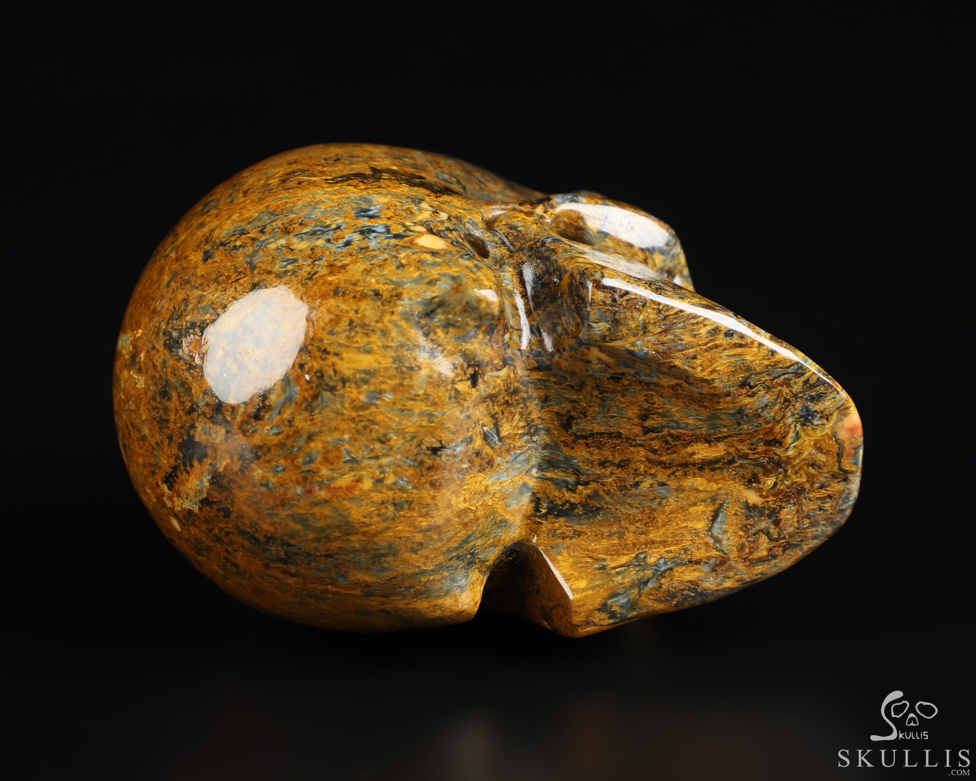 2.0" Pietersite Hand Carved Crystal Skull, Realistic, Crystal Healing 2.0" Pietersite Hand Carved Crystal Skull, Realistic, Crystal Healing