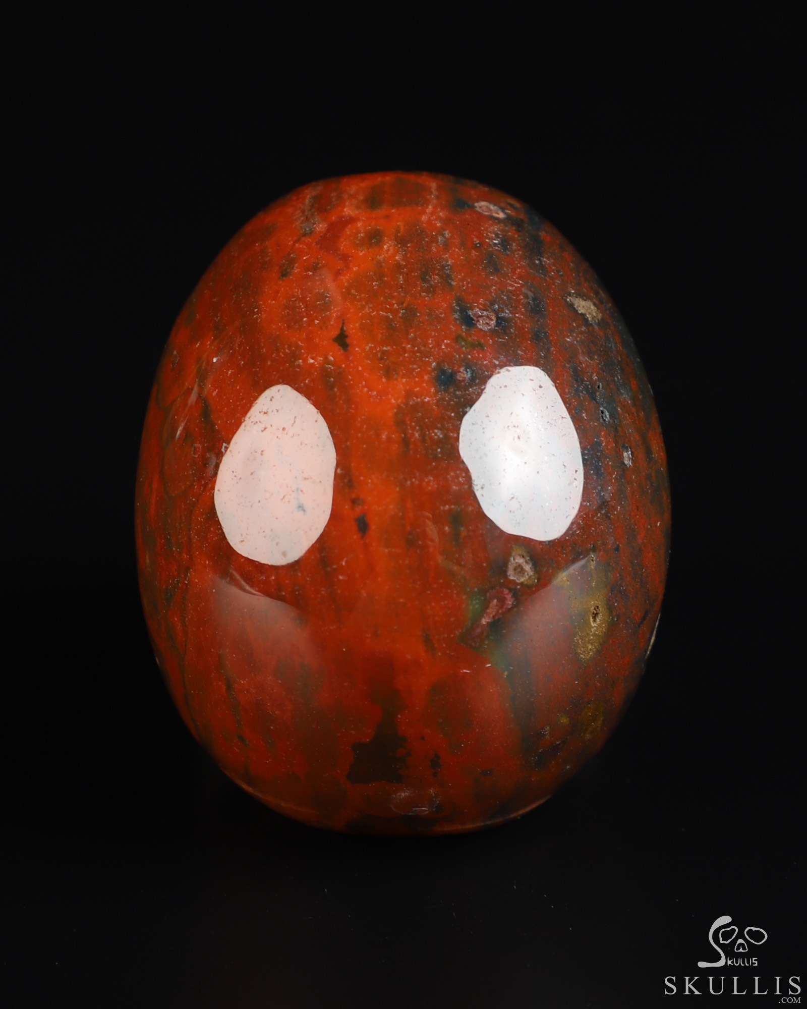 2.0" Bloodstone Hand Carved Crystal Skull, Realistic, Crystal Healing 2.0" Bloodstone Hand Carved Crystal Skull, Realistic, Crystal Healing