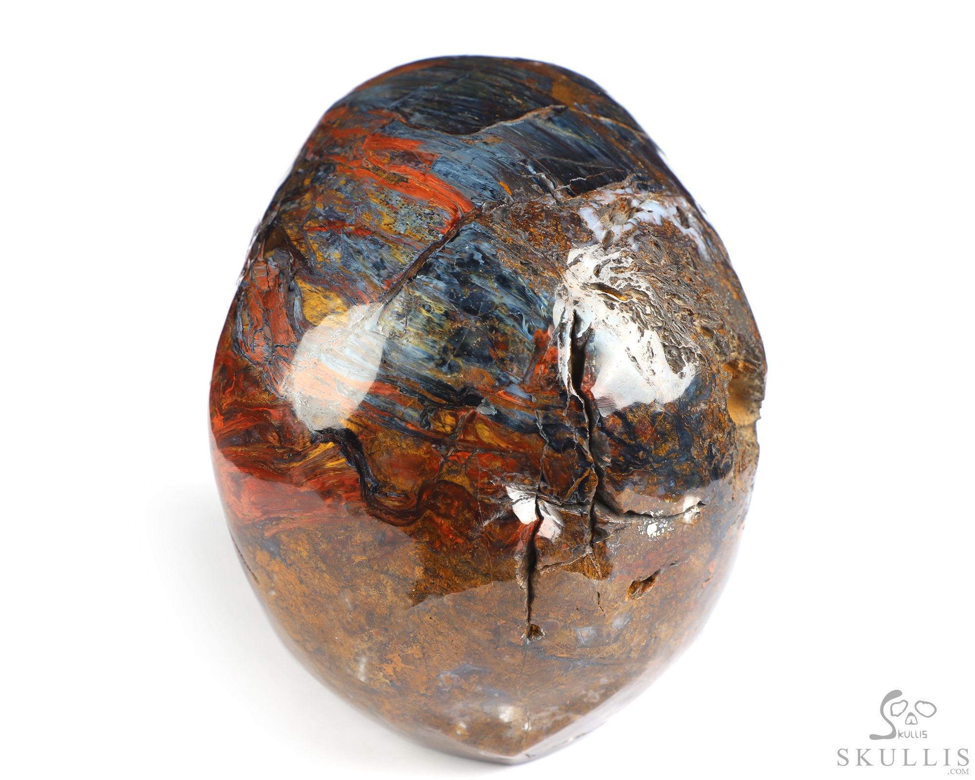 5.3" Pietersite Hand Carved Crystal Skull, Super Realistic, Crystal Healing 5.3" Pietersite Hand Carved Crystal Skull, Super Realistic, Crystal Healing