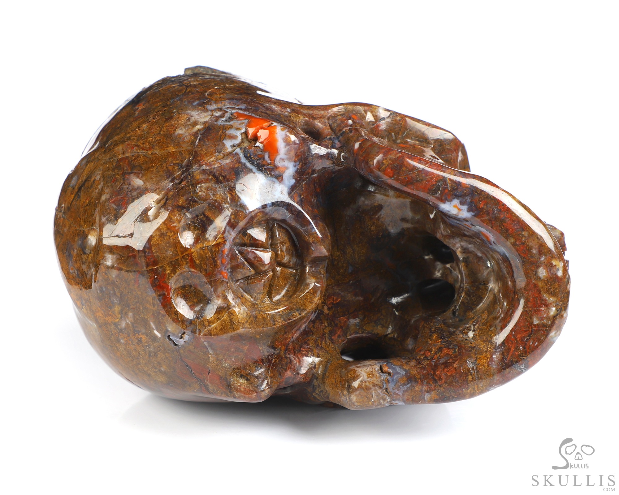 5.3" Pietersite Hand Carved Crystal Skull, Super Realistic, Crystal Healing 5.3" Pietersite Hand Carved Crystal Skull, Super Realistic, Crystal Healing