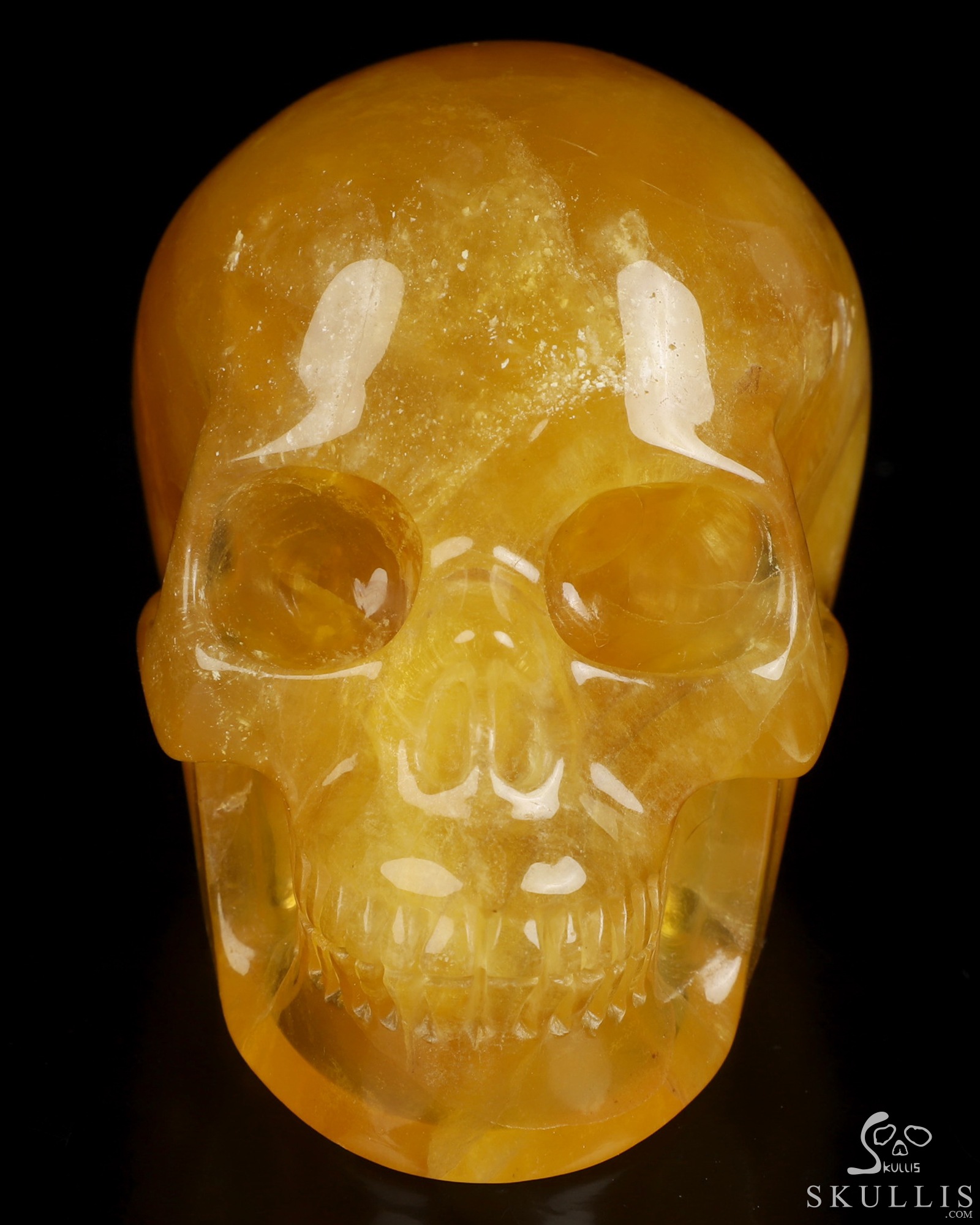 3.5" Orange Fluorite Hand Carved Crystal Skull, Realistic, Crystal Healing 3.5" Orange Fluorite Hand Carved Crystal Skull, Realistic, Crystal Healing