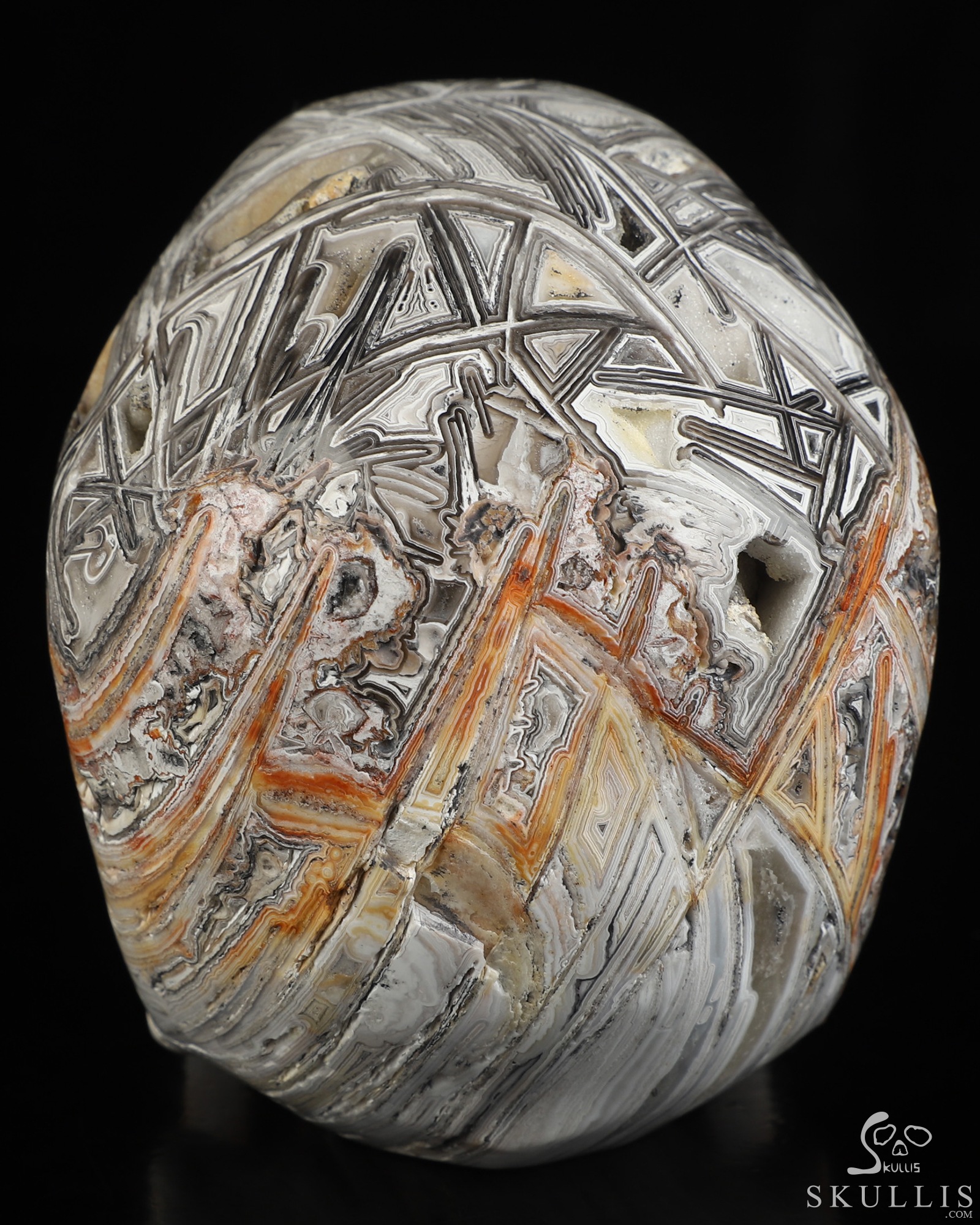 5.1" Lattice Agate Hand Carved Crystal Skull, Super Realistic, Crystal Healing 5.1" Lattice Agate Hand Carved Crystal Skull, Super Realistic, Crystal Healing