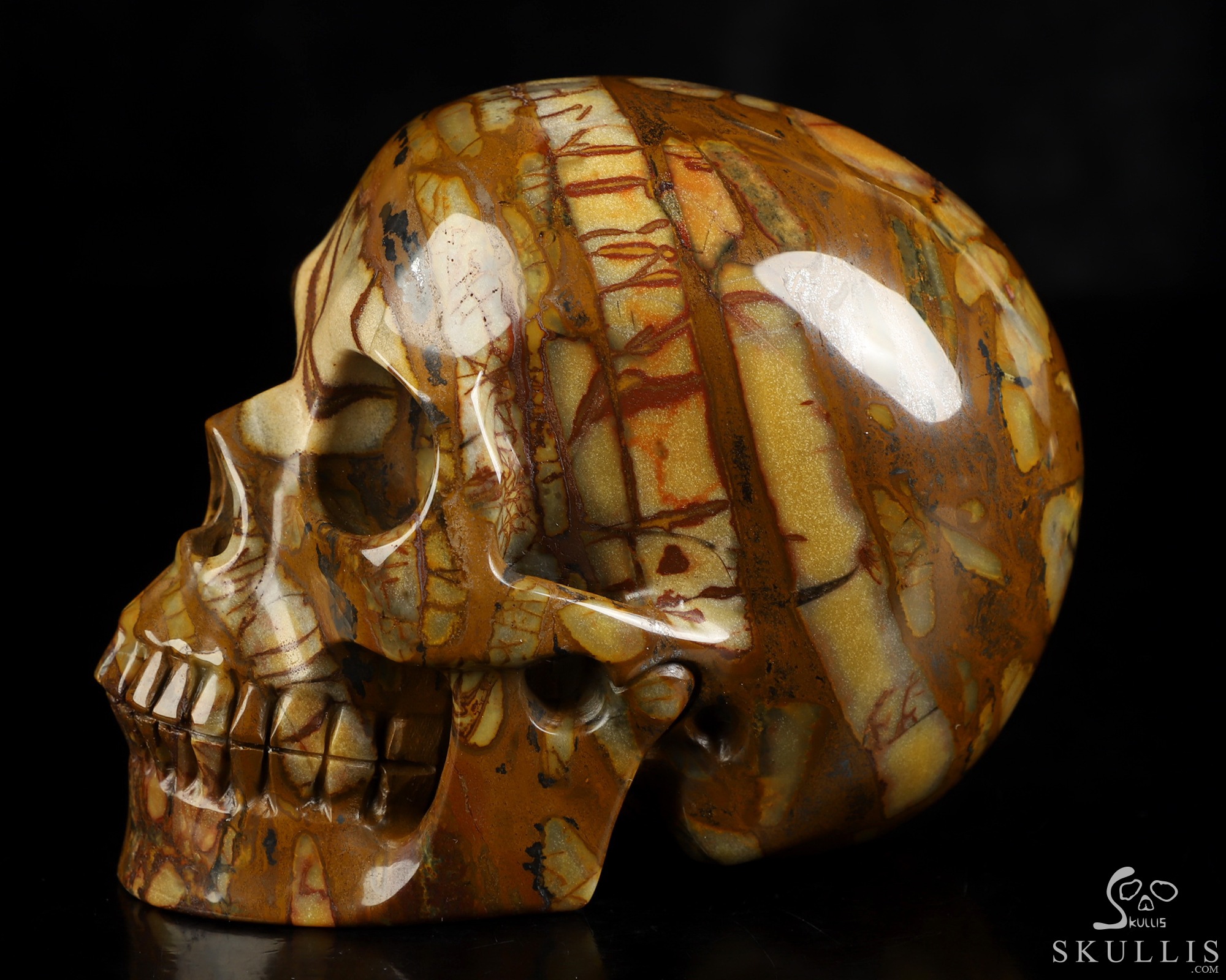 5.1" Outback Jasper Hand Carved Crystal Skull, Realistic, Crystal Healing 5.1" Outback Jasper Hand Carved Crystal Skull, Realistic, Crystal Healing