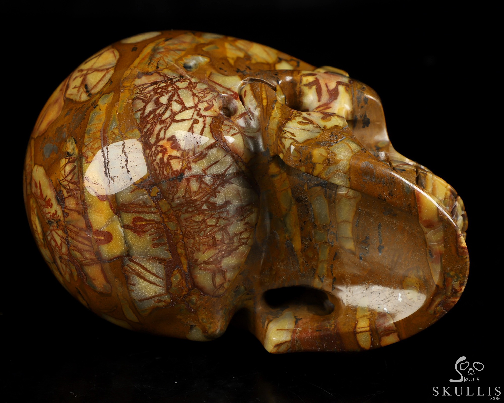 5.1" Outback Jasper Hand Carved Crystal Skull, Realistic, Crystal Healing 5.1" Outback Jasper Hand Carved Crystal Skull, Realistic, Crystal Healing