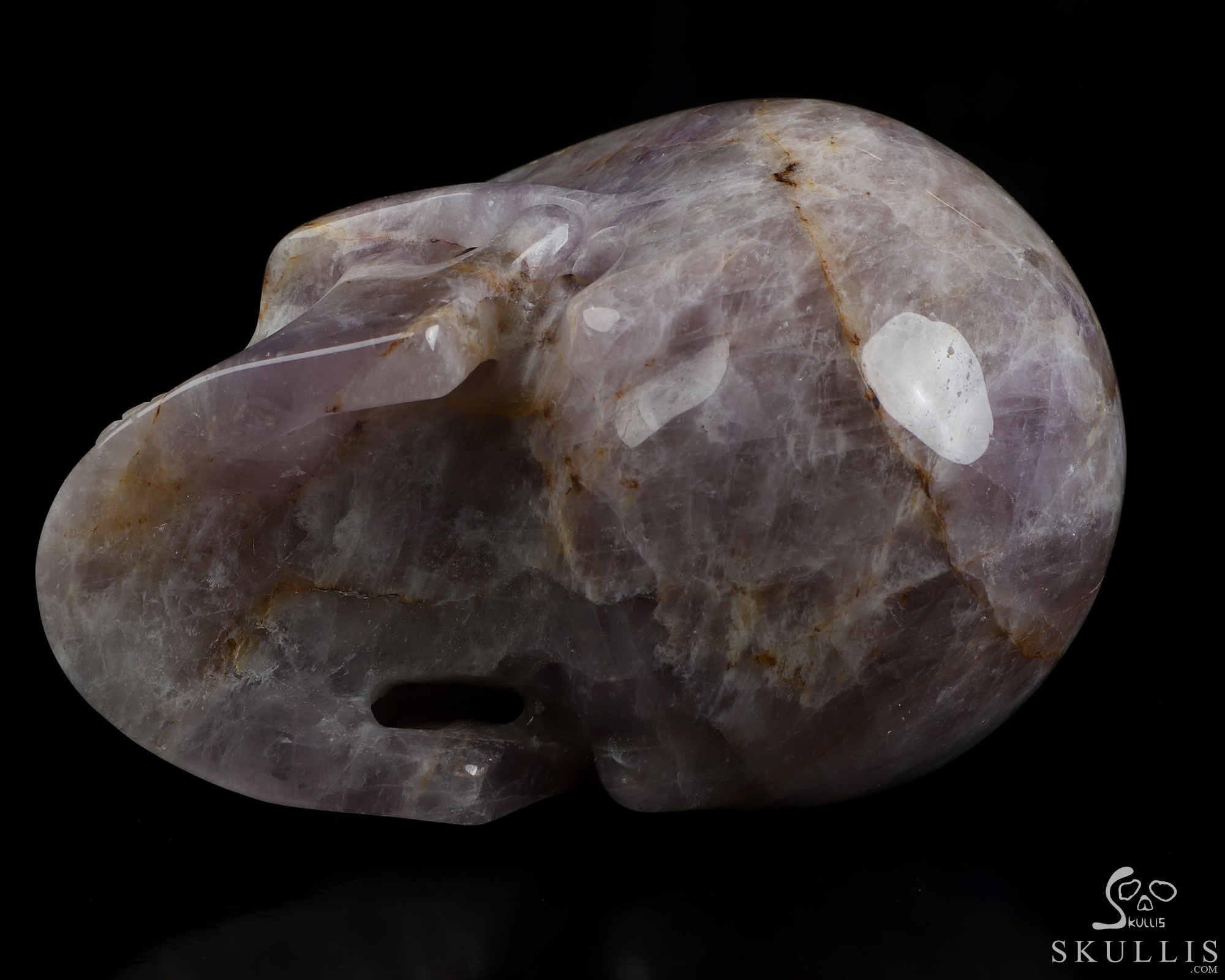 Gemstone 5.0" Amethyst Hand Carved Crystal Skull, Realistic, Crystal Healing Gemstone 5.0" Amethyst Hand Carved Crystal Skull, Realistic, Crystal Healing