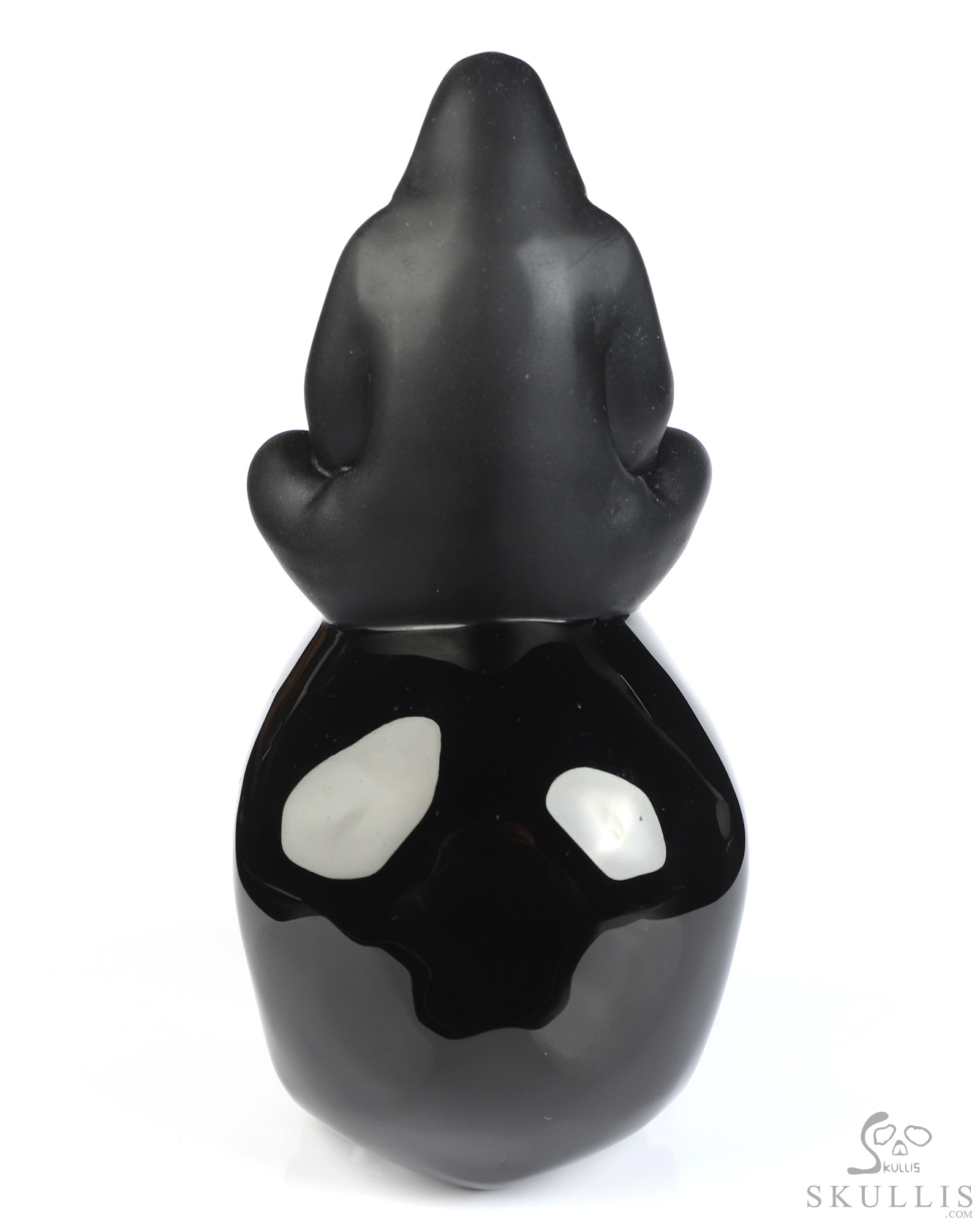 6.7" Black Obsidian Hand Carved Crystal Skull Fine Art Sculpture, Crystal Healing 6.7" Black Obsidian Hand Carved Crystal Skull Fine Art Sculpture, Crystal Healing