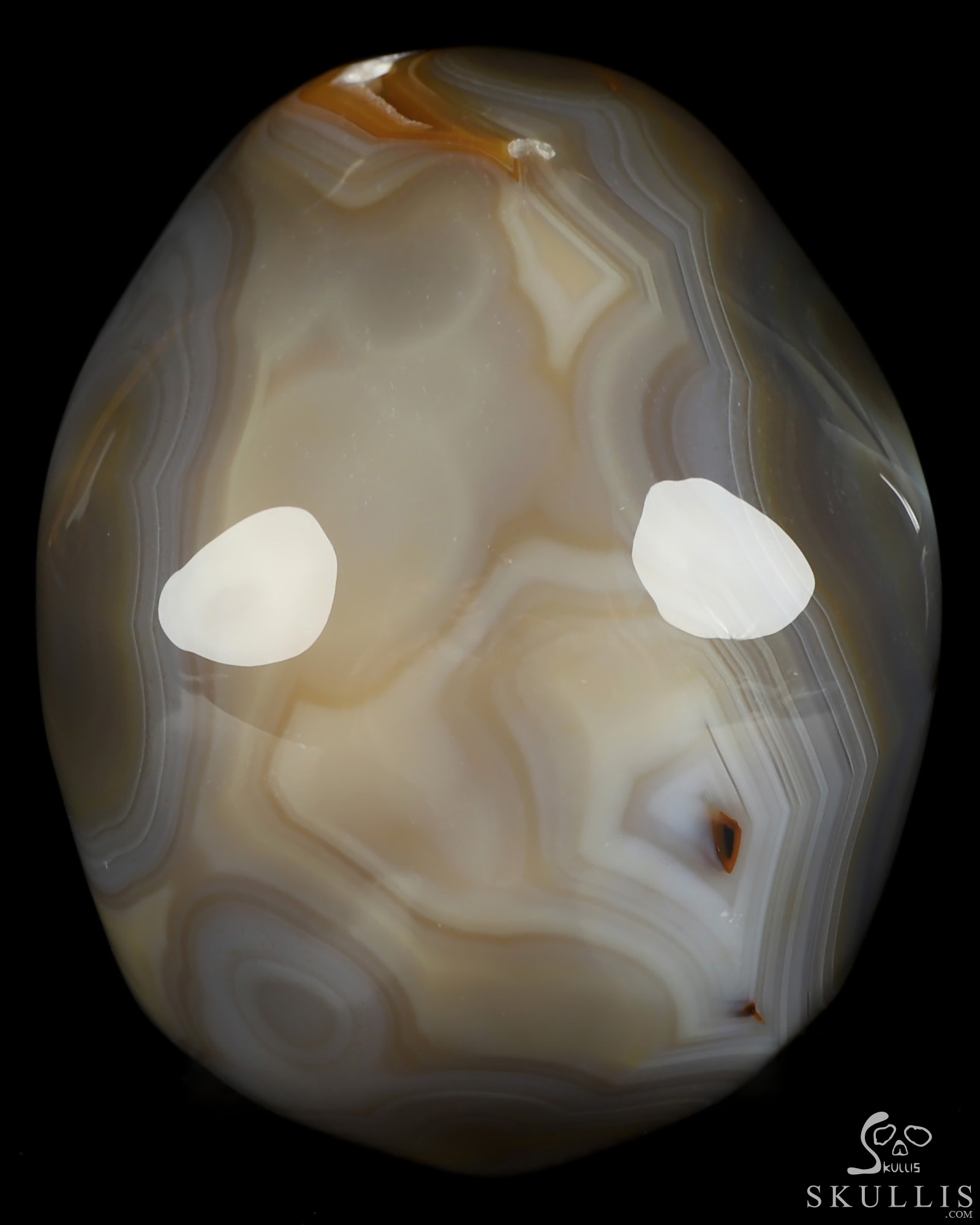 5.0" Premium Brazilian Agate Hand Carved Crystal Skull, Super Realistic, Crystal Healing 5.0" Premium Brazilian Agate Hand Carved Crystal Skull, Super Realistic, Crystal Healing