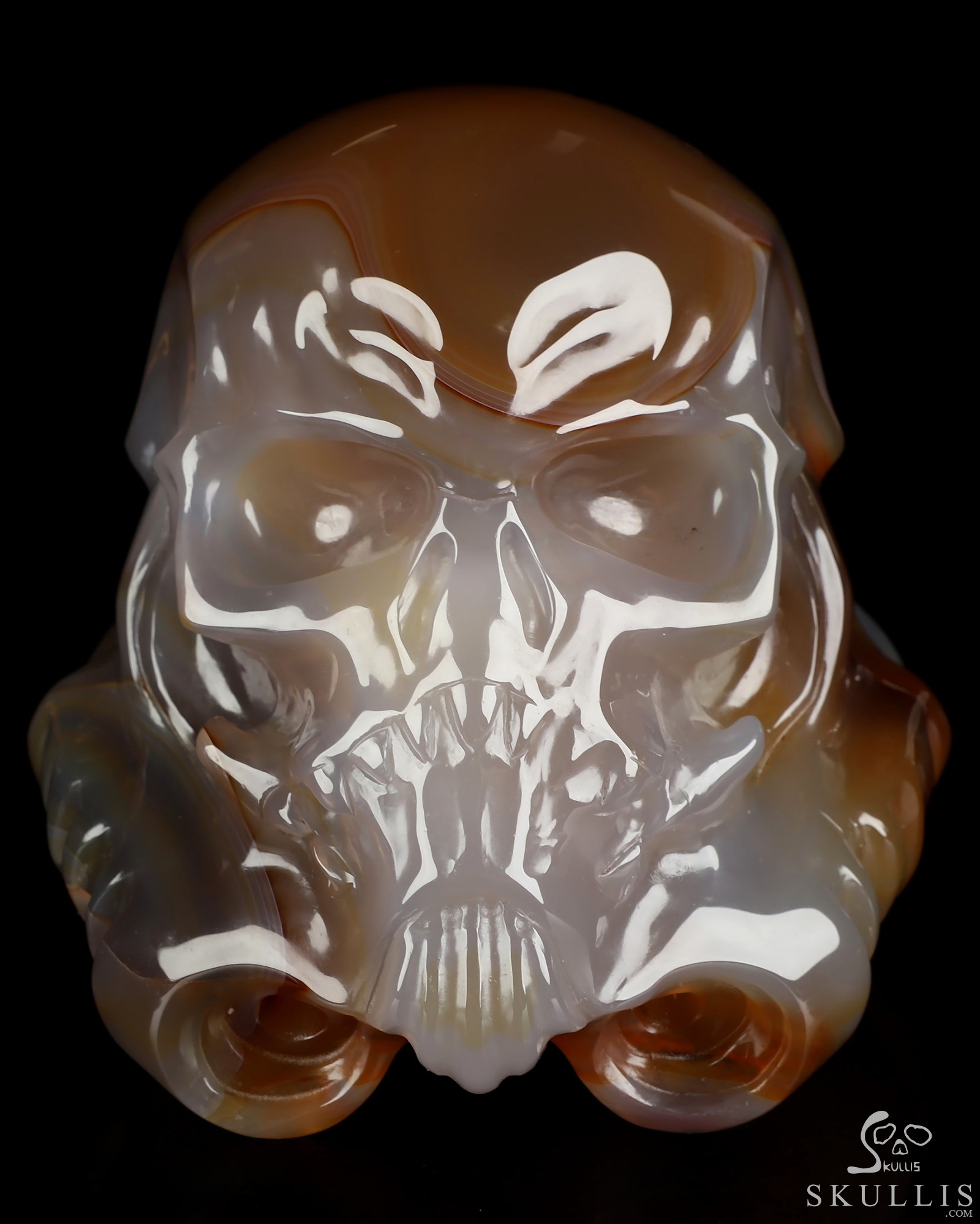 Storm Troopers - 5.0" Premium Brazilian Agate Hand Carved Crystal Skull Fine Art Sculpture, Crystal Healing Storm Troopers - 5.0" Premium Brazilian Agate Hand Carved Crystal Skull Fine Art Sculpture, Crystal Healing