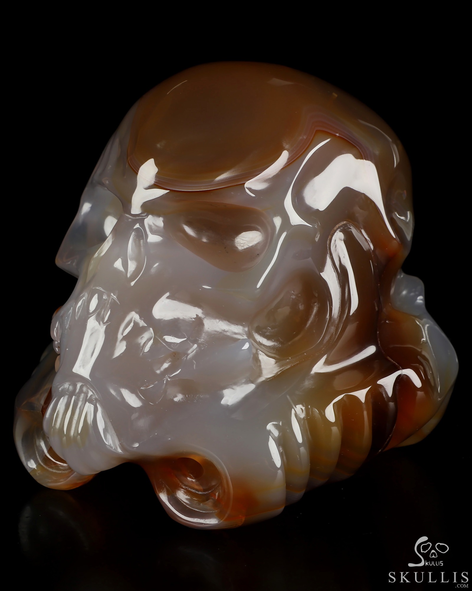 Storm Troopers - 5.0" Premium Brazilian Agate Hand Carved Crystal Skull Fine Art Sculpture, Crystal Healing Storm Troopers - 5.0" Premium Brazilian Agate Hand Carved Crystal Skull Fine Art Sculpture, Crystal Healing