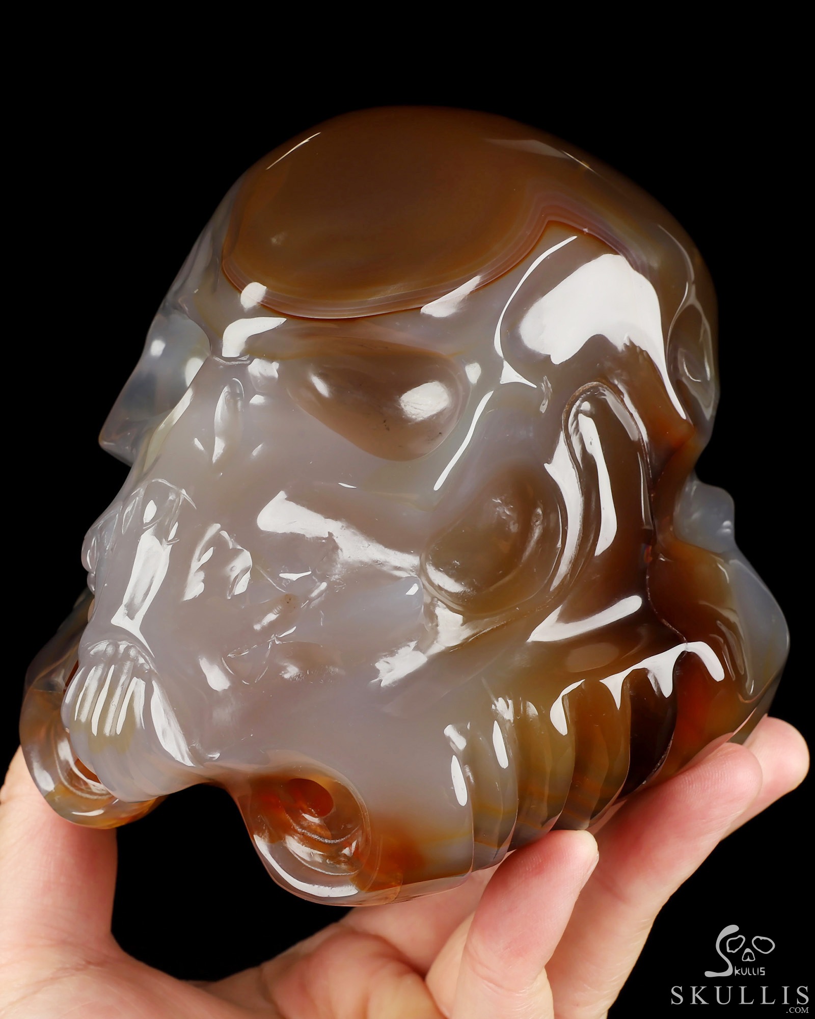 Storm Troopers - 5.0" Premium Brazilian Agate Hand Carved Crystal Skull Fine Art Sculpture, Crystal Healing Storm Troopers - 5.0" Premium Brazilian Agate Hand Carved Crystal Skull Fine Art Sculpture, Crystal Healing