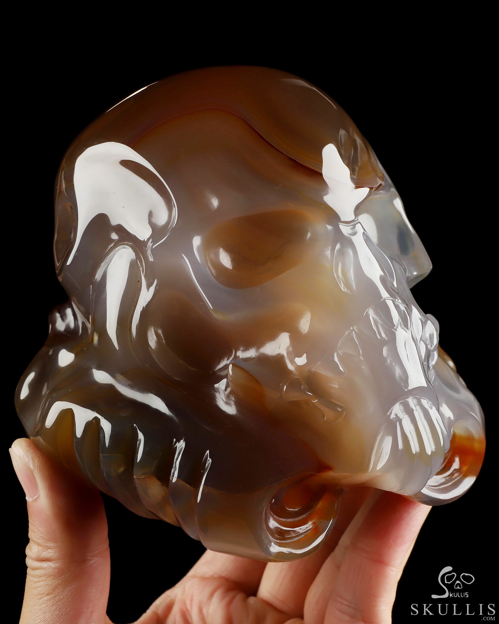 Storm Troopers - 5.0" Premium Brazilian Agate Hand Carved Crystal Skull Fine Art Sculpture, Crystal Healing Storm Troopers - 5.0" Premium Brazilian Agate Hand Carved Crystal Skull Fine Art Sculpture, Crystal Healing