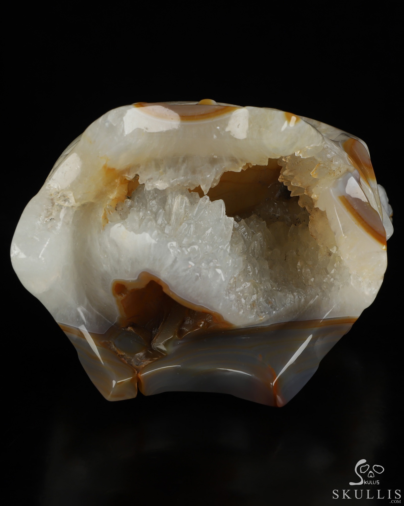 5.2" Premium Brazilian Agate Hand Carved The Queen Crystal Skull Sculpture, Crystal Healing 5.2" Premium Brazilian Agate Hand Carved The Queen Crystal Skull Sculpture, Crystal Healing