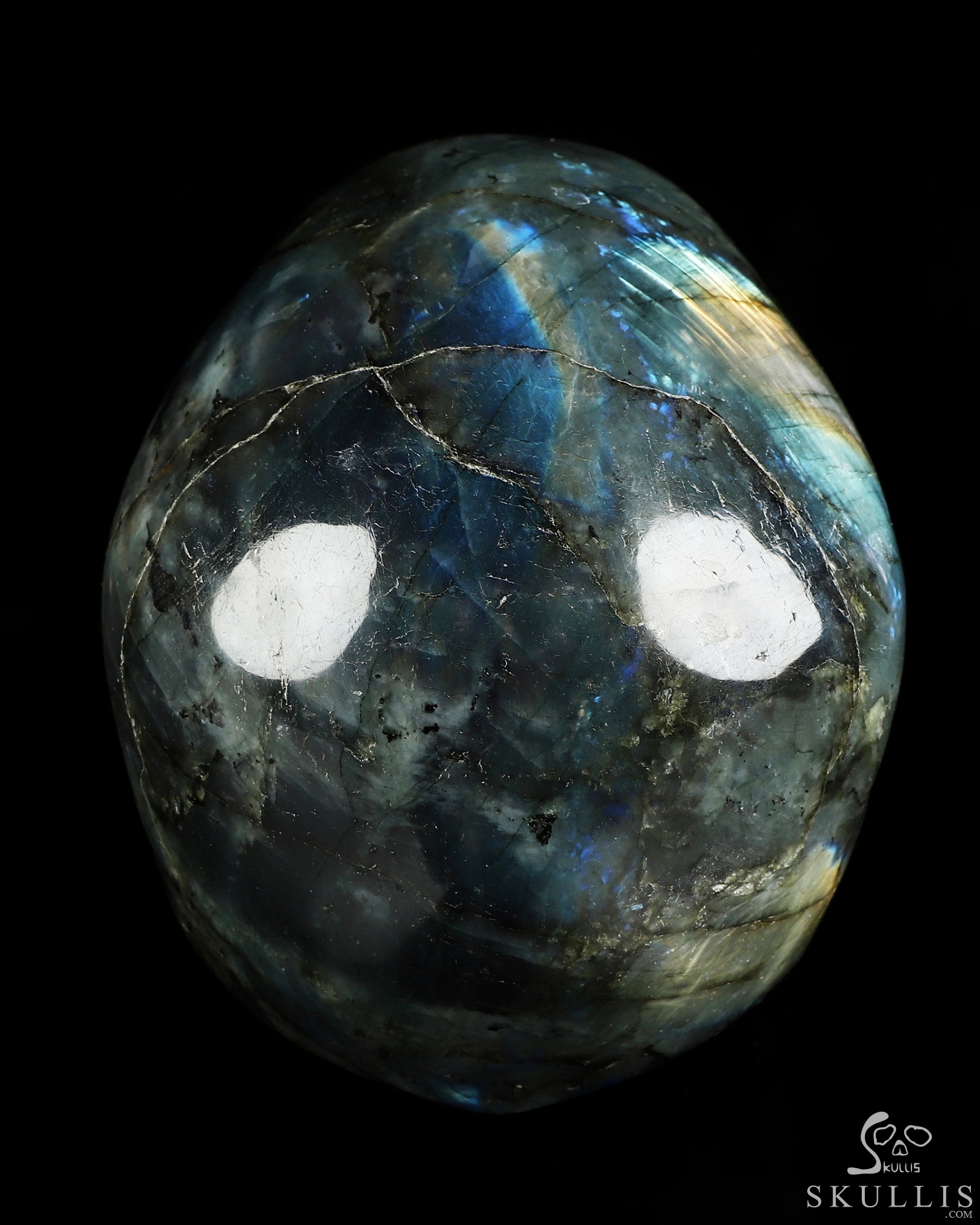 Lifesized 6.8" Labradorite Hand Carved Crystal Skull, Super Realistic, Crystal Healing Lifesized 6.8" Labradorite Hand Carved Crystal Skull, Super Realistic, Crystal Healing