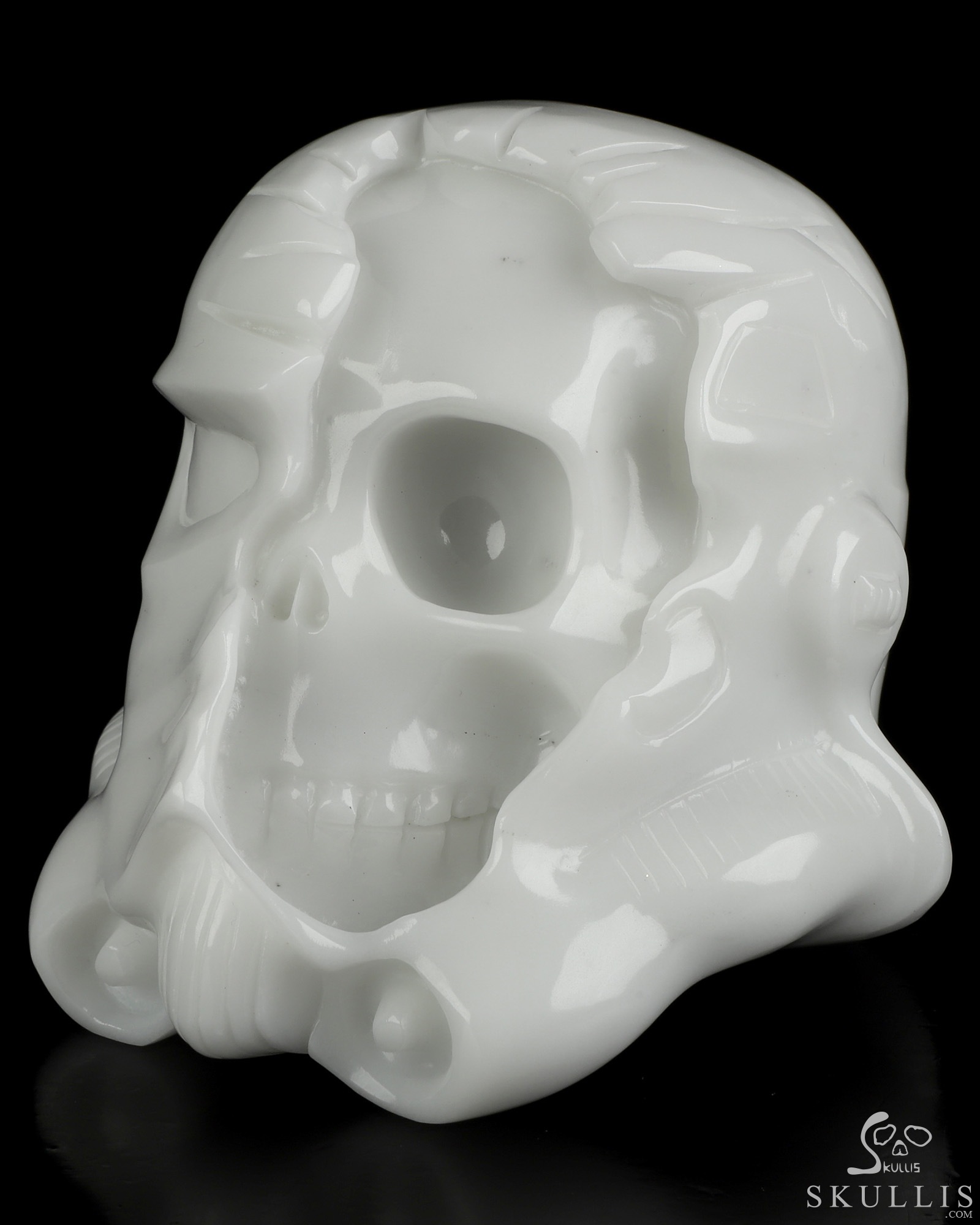 Storm Troopers - 4.9" White Jade Hand Carved Crystal Skull Fine Art Sculpture, Crystal Healing Storm Troopers - 4.9" White Jade Hand Carved Crystal Skull Fine Art Sculpture, Crystal Healing