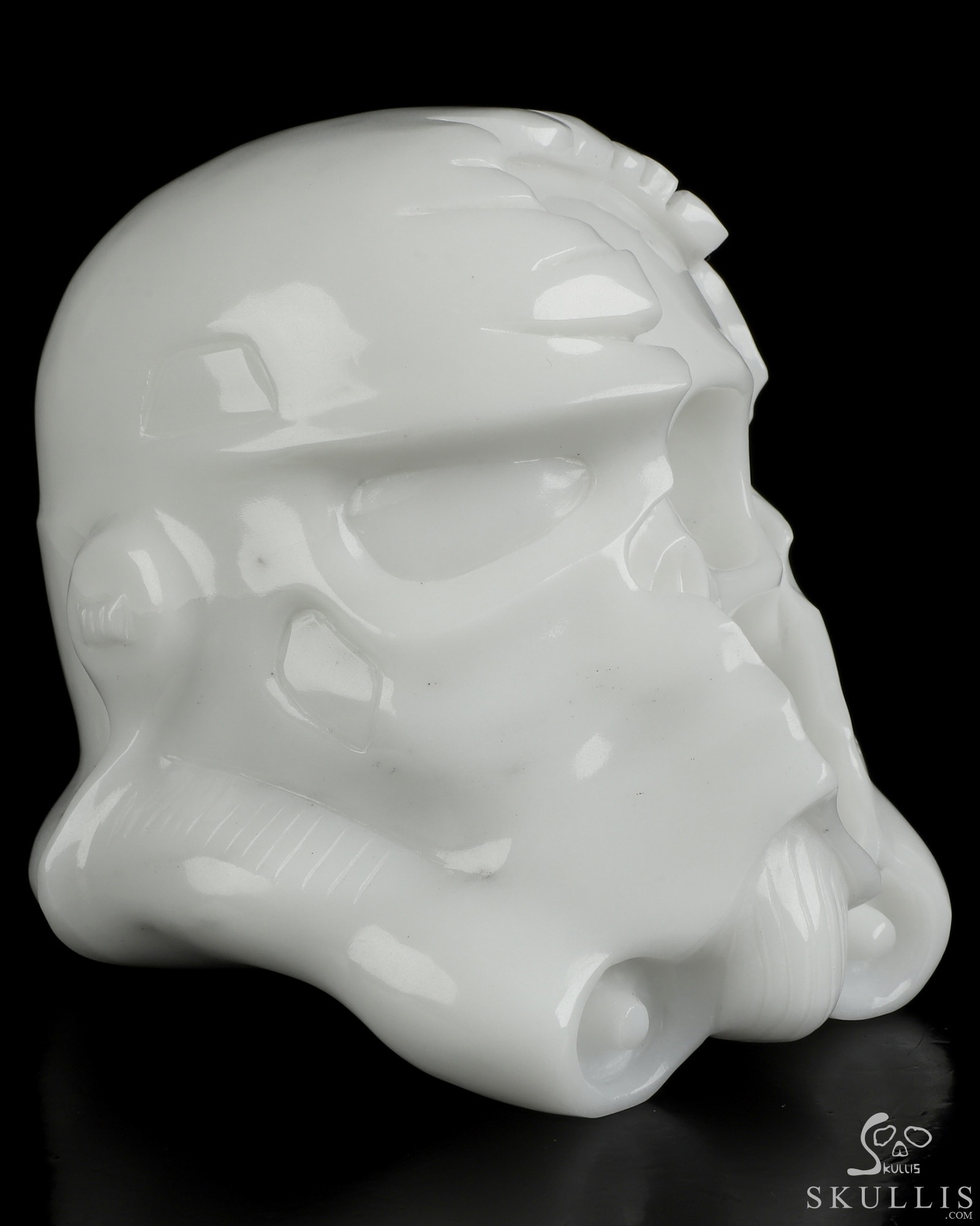 Storm Troopers - 4.9" White Jade Hand Carved Crystal Skull Fine Art Sculpture, Crystal Healing Storm Troopers - 4.9" White Jade Hand Carved Crystal Skull Fine Art Sculpture, Crystal Healing