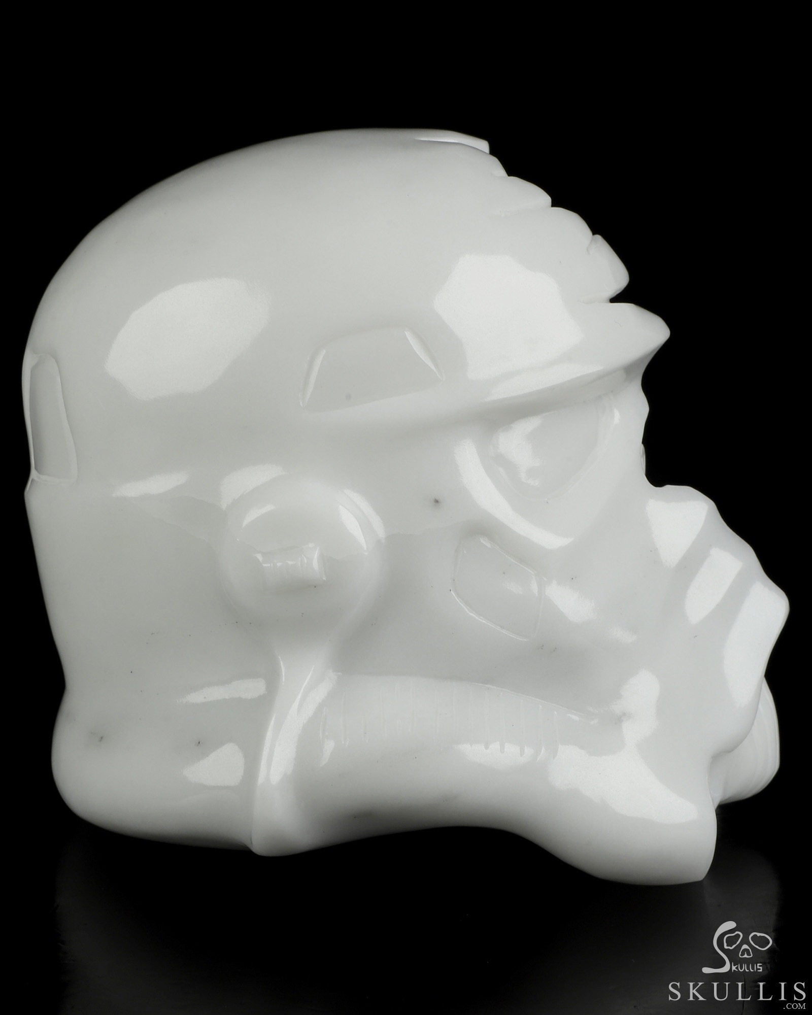 Storm Troopers - 4.9" White Jade Hand Carved Crystal Skull Fine Art Sculpture, Crystal Healing Storm Troopers - 4.9" White Jade Hand Carved Crystal Skull Fine Art Sculpture, Crystal Healing