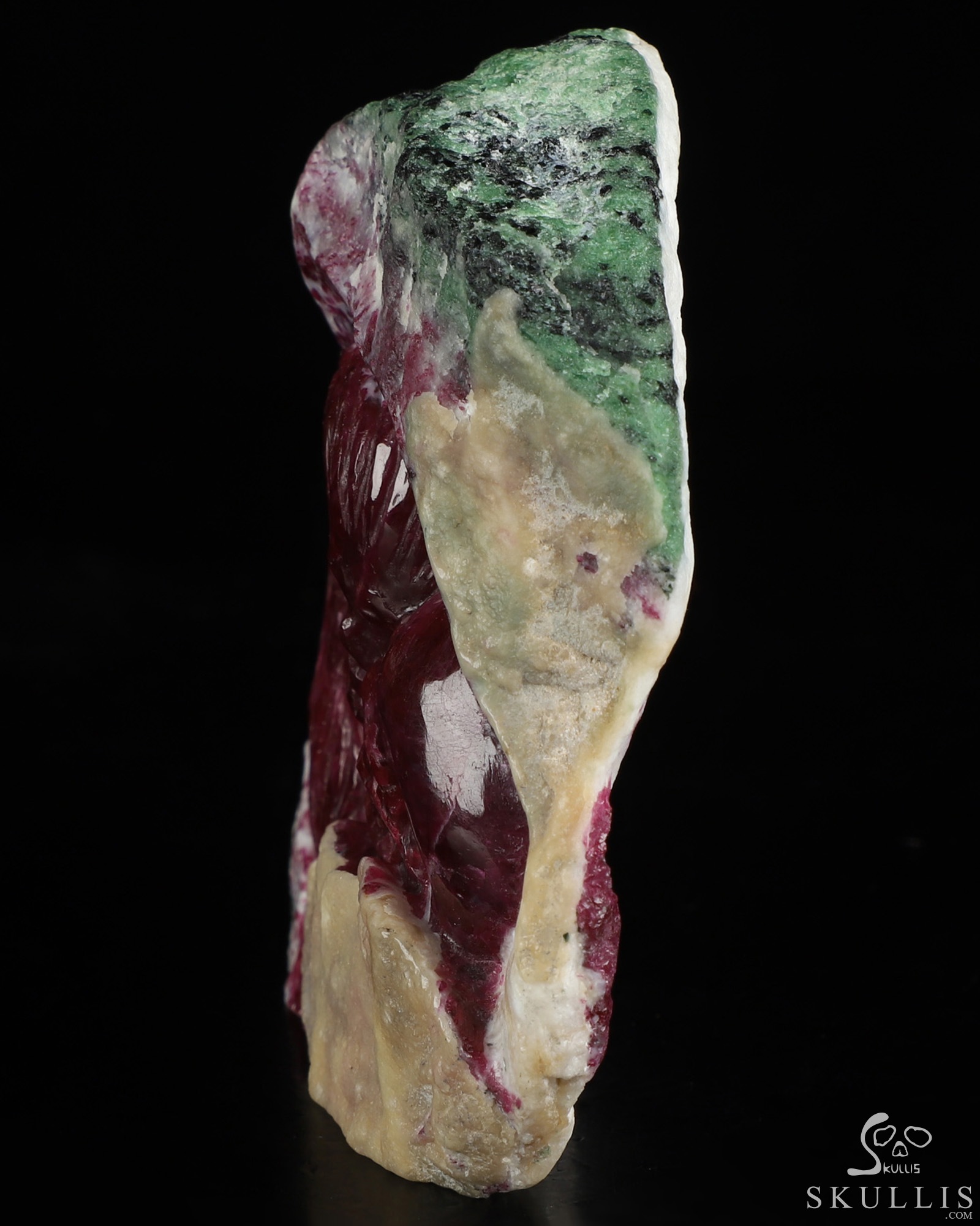 3.8" Ruby Hand Carved Crystal Skulls Fine Art Sculpture, Crystal Healing 3.8" Ruby Hand Carved Crystal Skulls Fine Art Sculpture, Crystal Healing