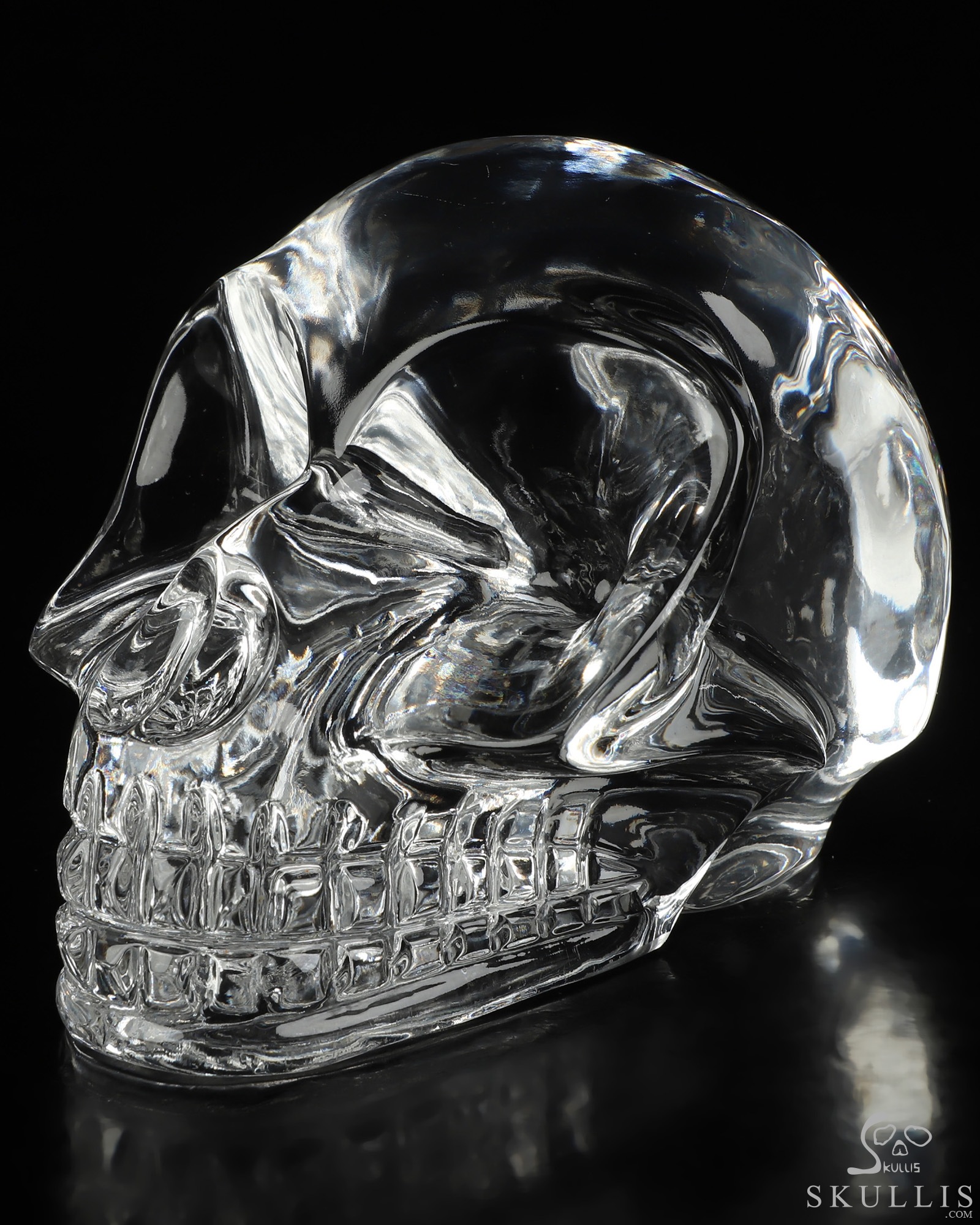 5.8" K9 Crystal Hand Carved Crystal Skull, Realistic, Crystal Healing 5.8" K9 Crystal Hand Carved Crystal Skull, Realistic, Crystal Healing