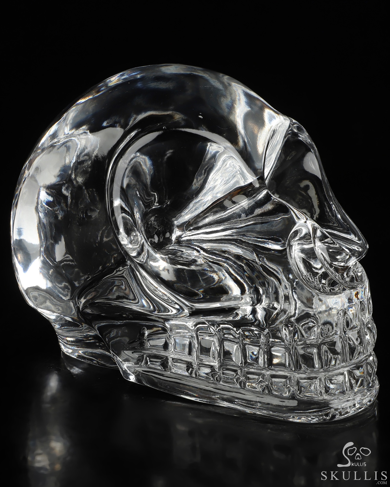 5.8" K9 Crystal Hand Carved Crystal Skull, Realistic, Crystal Healing 5.8" K9 Crystal Hand Carved Crystal Skull, Realistic, Crystal Healing