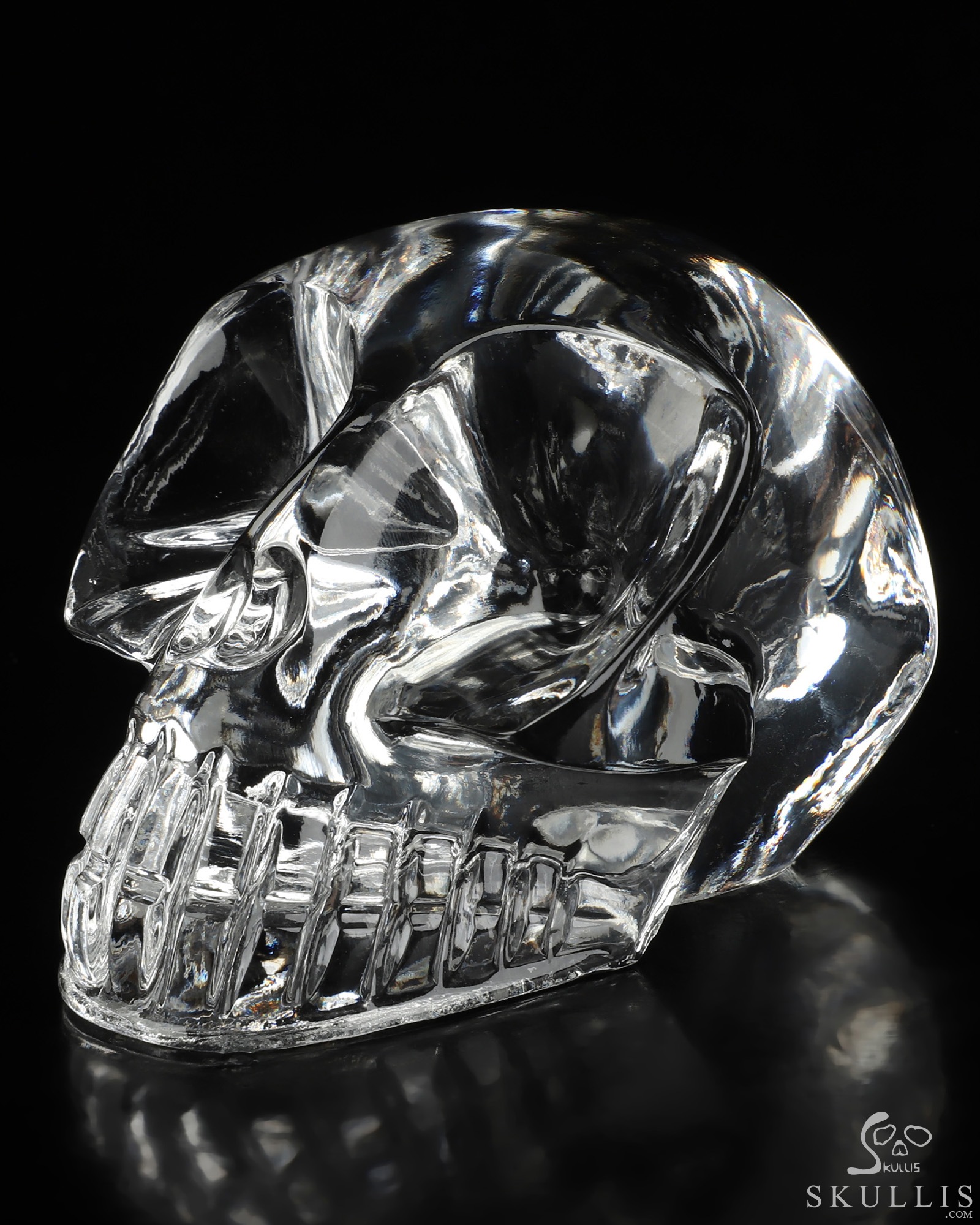 4.7" K9 Crystal Hand Carved Crystal Skull, Realistic, Crystal Healing 4.7" K9 Crystal Hand Carved Crystal Skull, Realistic, Crystal Healing