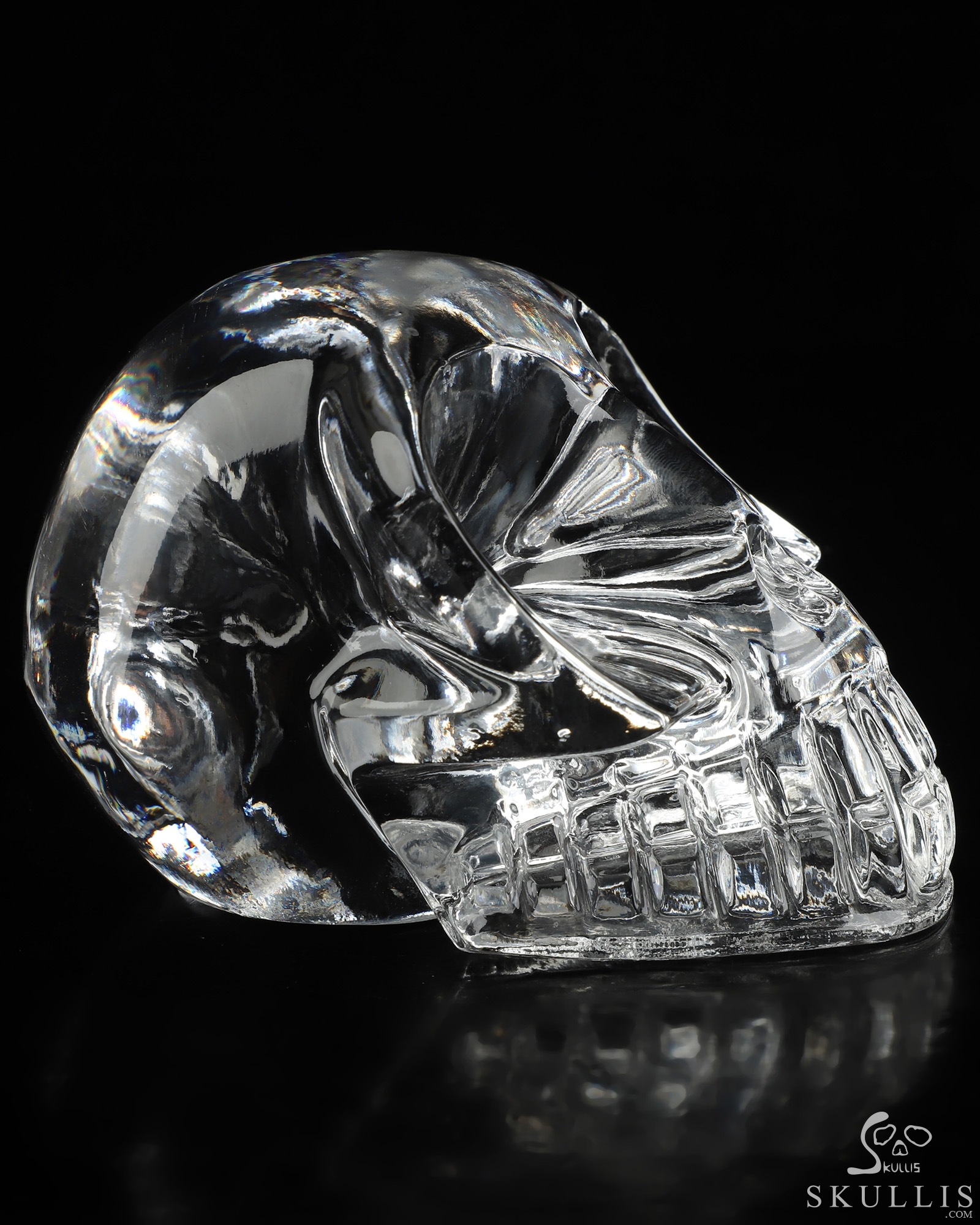 4.7" K9 Crystal Hand Carved Crystal Skull, Realistic, Crystal Healing 4.7" K9 Crystal Hand Carved Crystal Skull, Realistic, Crystal Healing