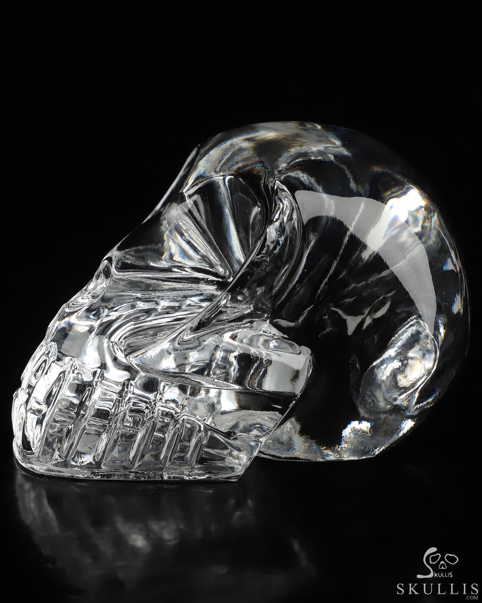 4.7" K9 Crystal Hand Carved Crystal Skull, Realistic, Crystal Healing 4.7" K9 Crystal Hand Carved Crystal Skull, Realistic, Crystal Healing