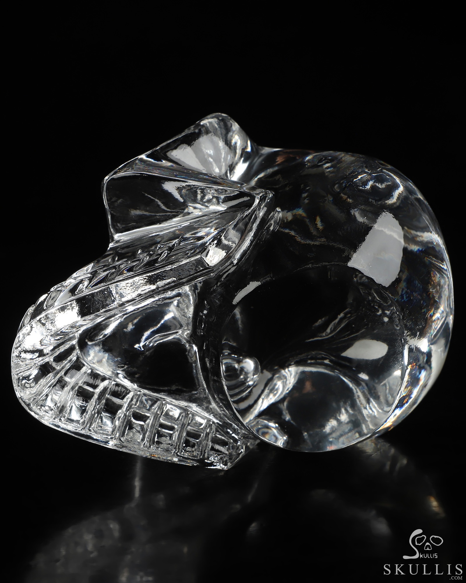 4.7" K9 Crystal Hand Carved Crystal Skull, Realistic, Crystal Healing 4.7" K9 Crystal Hand Carved Crystal Skull, Realistic, Crystal Healing