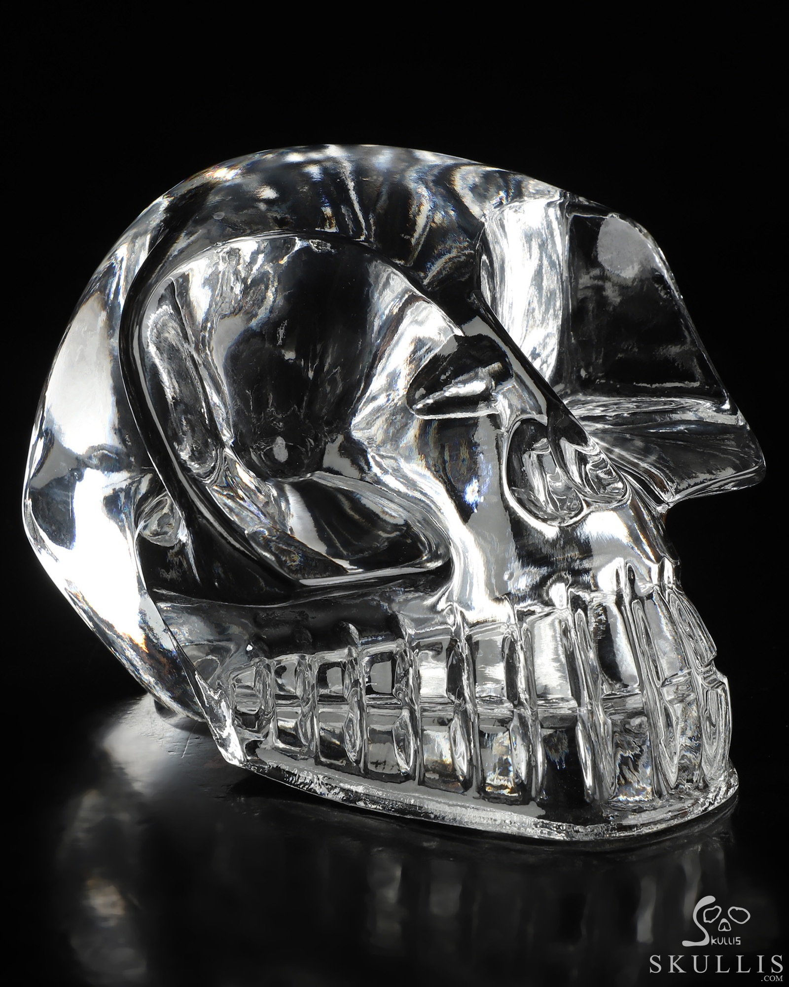 4.7" K9 Crystal Hand Carved Crystal Skull, Realistic, Crystal Healing 4.7" K9 Crystal Hand Carved Crystal Skull, Realistic, Crystal Healing