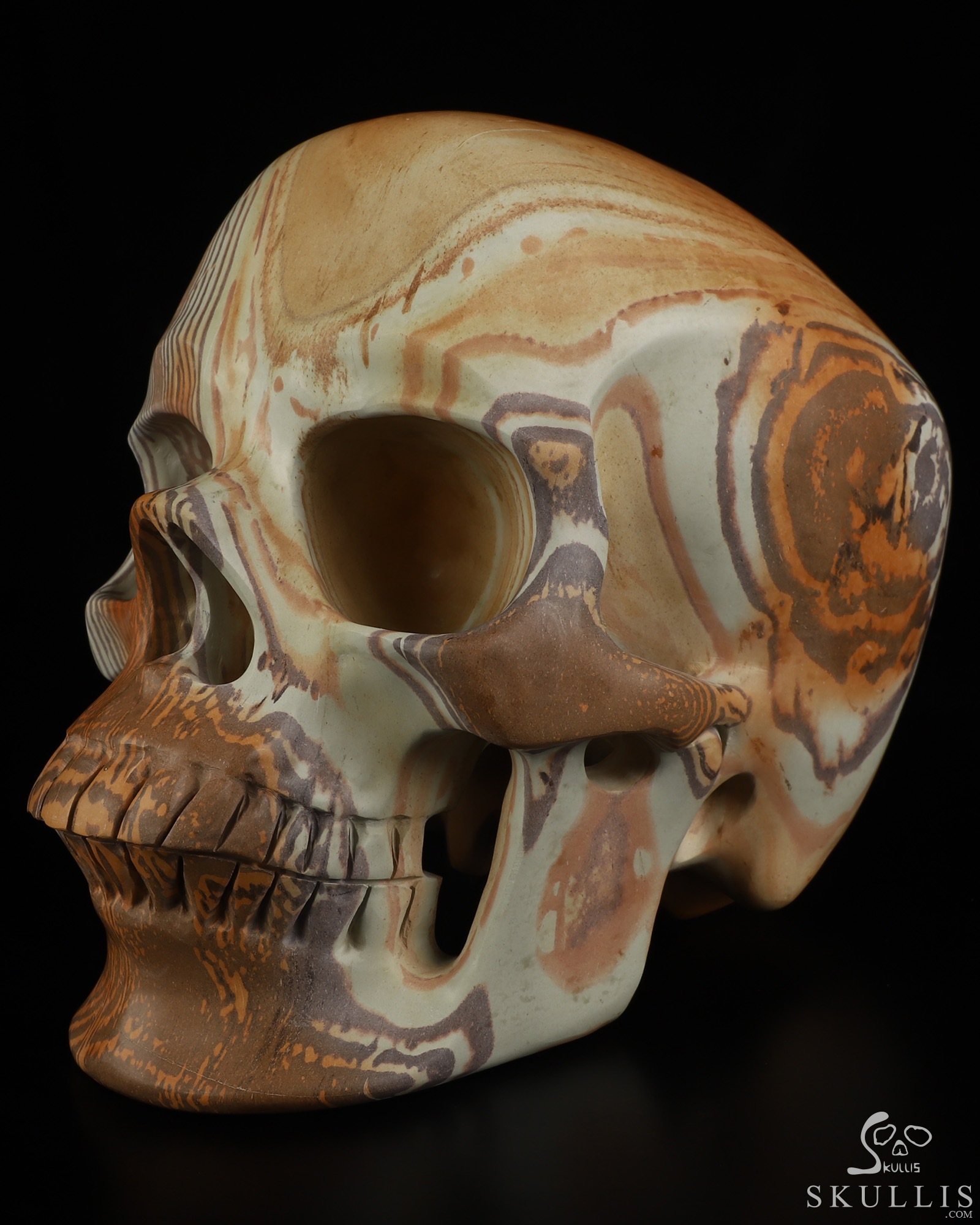 Lifesized 8.0" Australian Print Stone Hand Carved Crystal Skull, Super Realistic, Crystal Healing Lifesized 8.0" Australian Print Stone Hand Carved Crystal Skull, Super Realistic, Crystal Healing