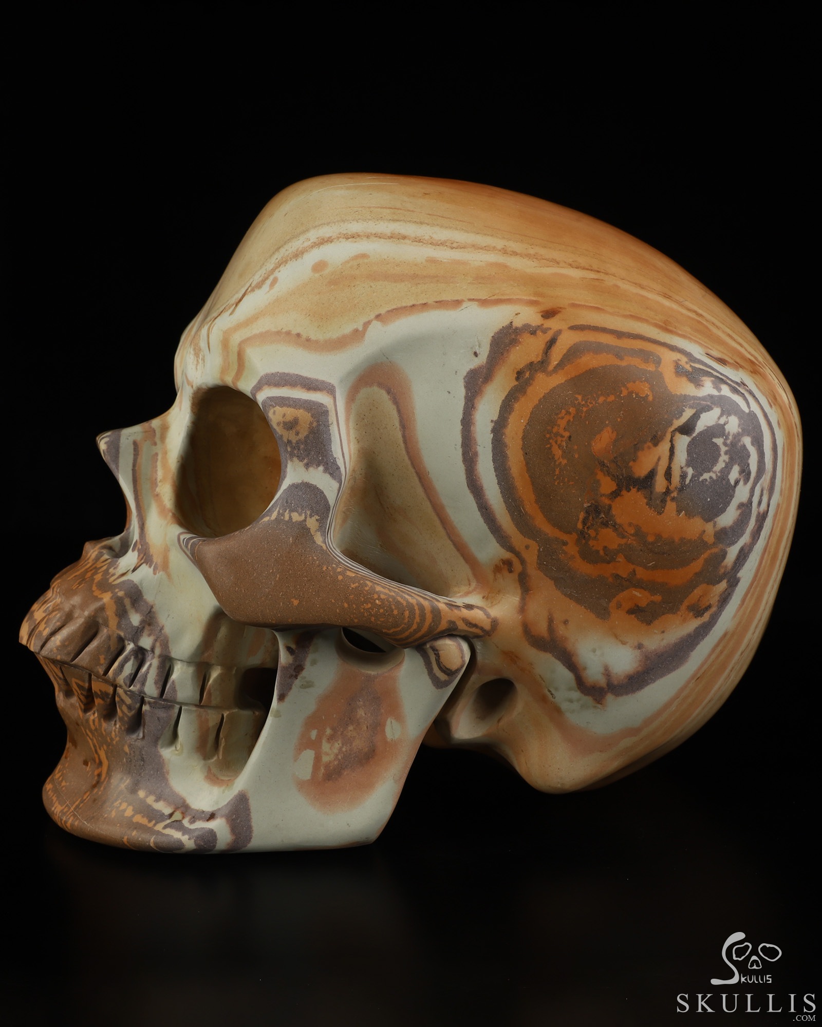 Lifesized 8.0" Australian Print Stone Hand Carved Crystal Skull, Super Realistic, Crystal Healing Lifesized 8.0" Australian Print Stone Hand Carved Crystal Skull, Super Realistic, Crystal Healing