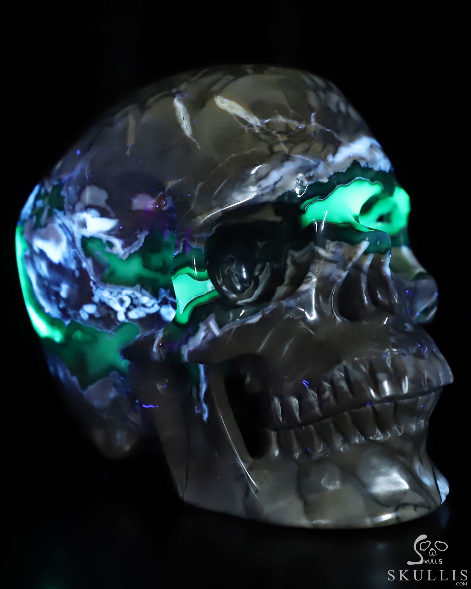 Lifesized 6.8" Volcano Agate Hand Carved Crystal Skull, Super Realistic, Crystal Healing Lifesized 6.8" Volcano Agate Hand Carved Crystal Skull, Super Realistic, Crystal Healing